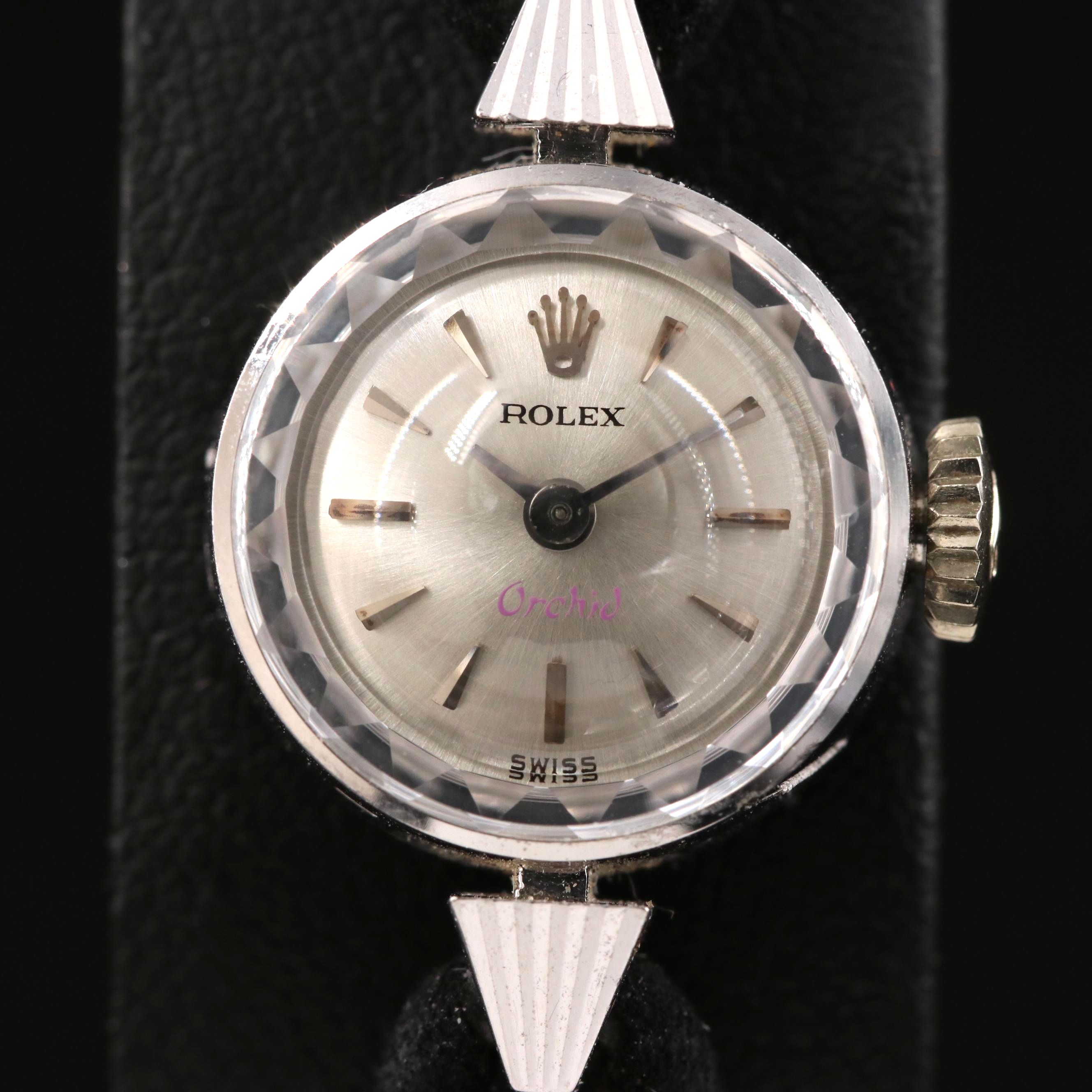 18K Rolex Orchid 1959 Stem Wind Watch