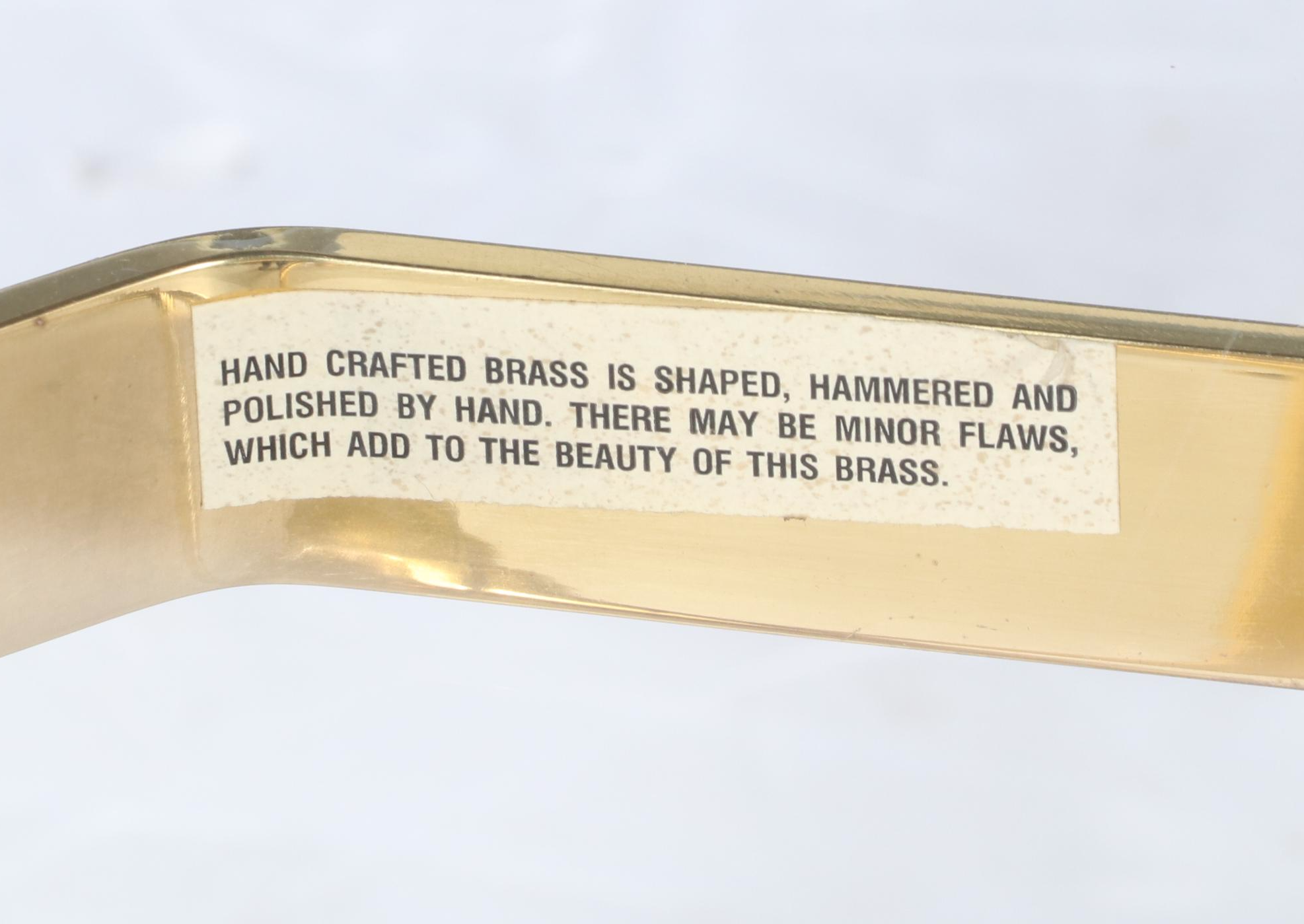 Italian Hollywood Regency Style Brass and Glass Top Coffee Table