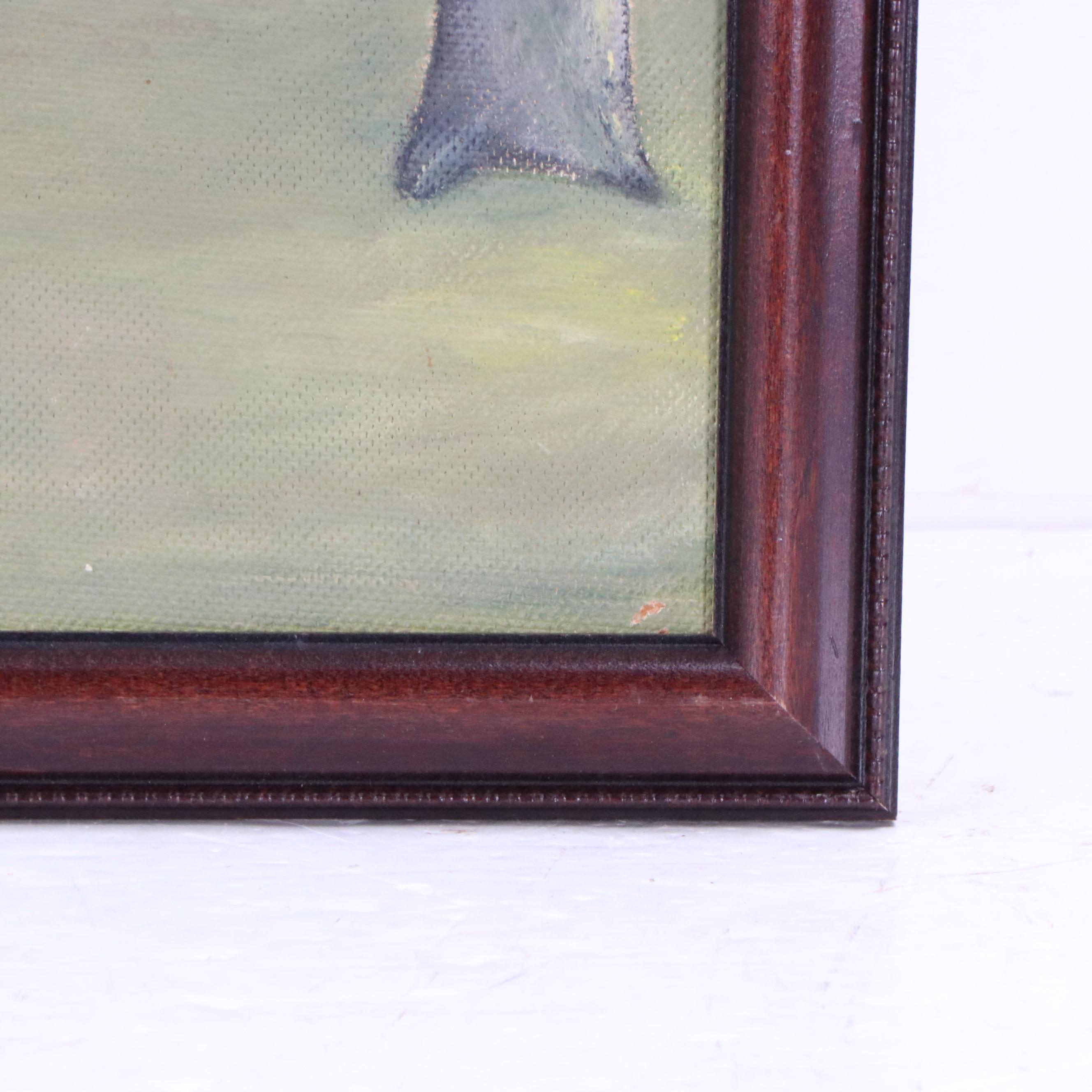 Rural Landscape Oil Painting of Farm Scene