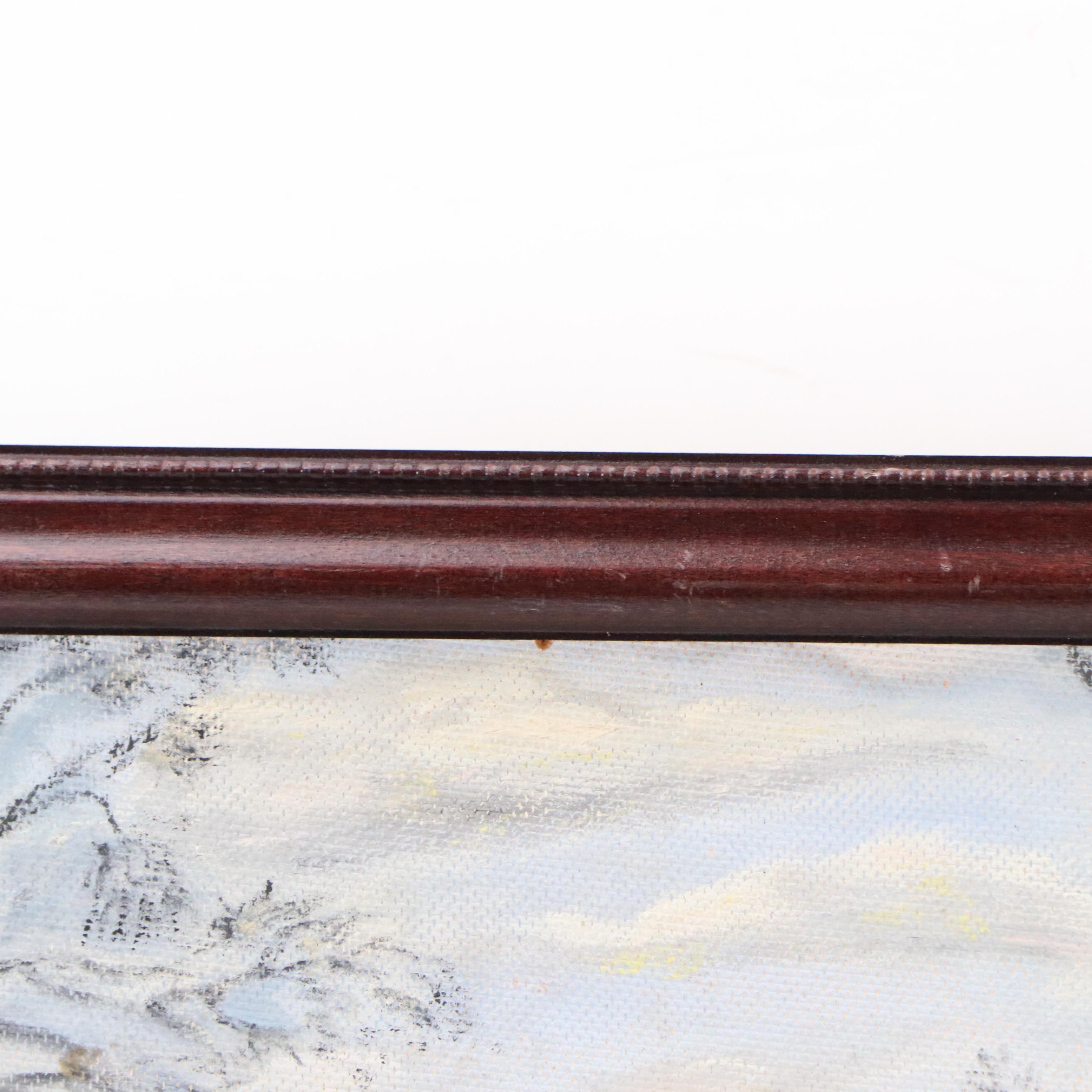 Rural Landscape Oil Painting of Farm Scene