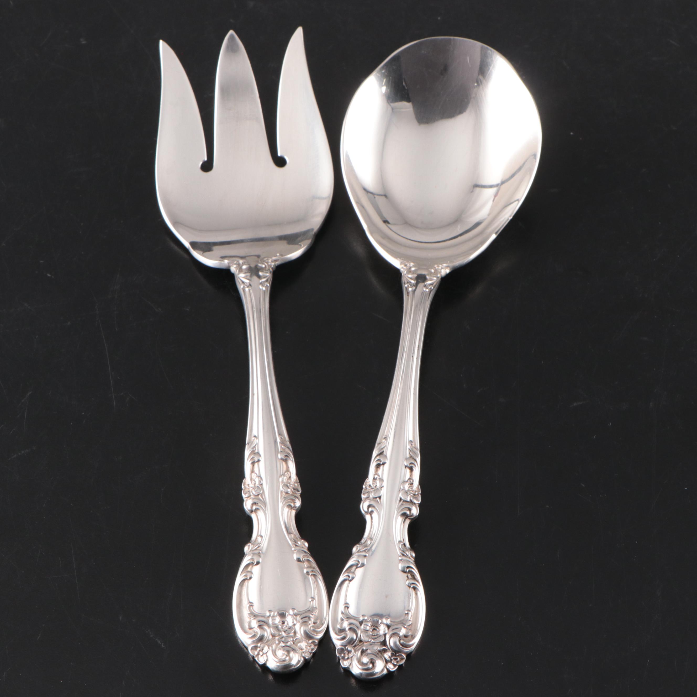 Gorham "Melrose" Sterling Salad Serving Set, 1948-2009
