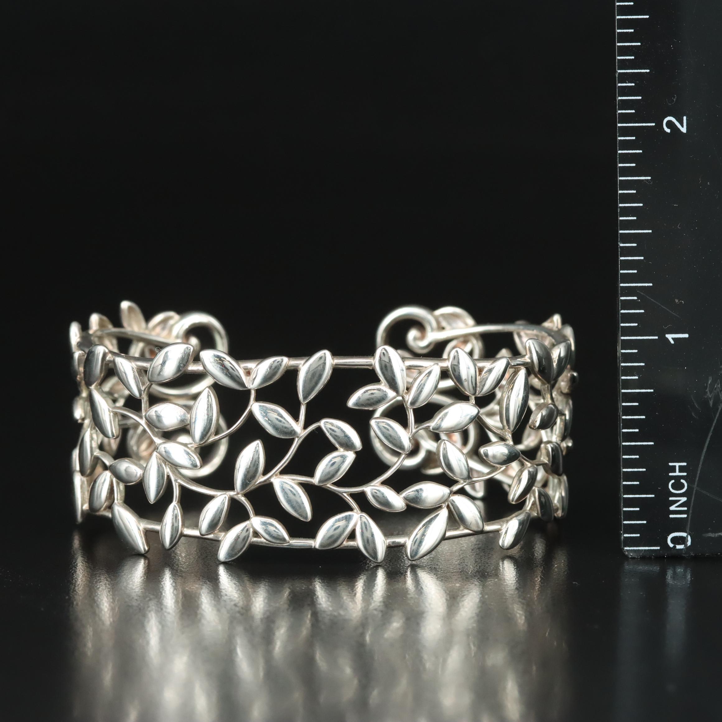 Paloma Picasso for Tiffany & Co. Sterling Olive Leaf Cuff Bracelet