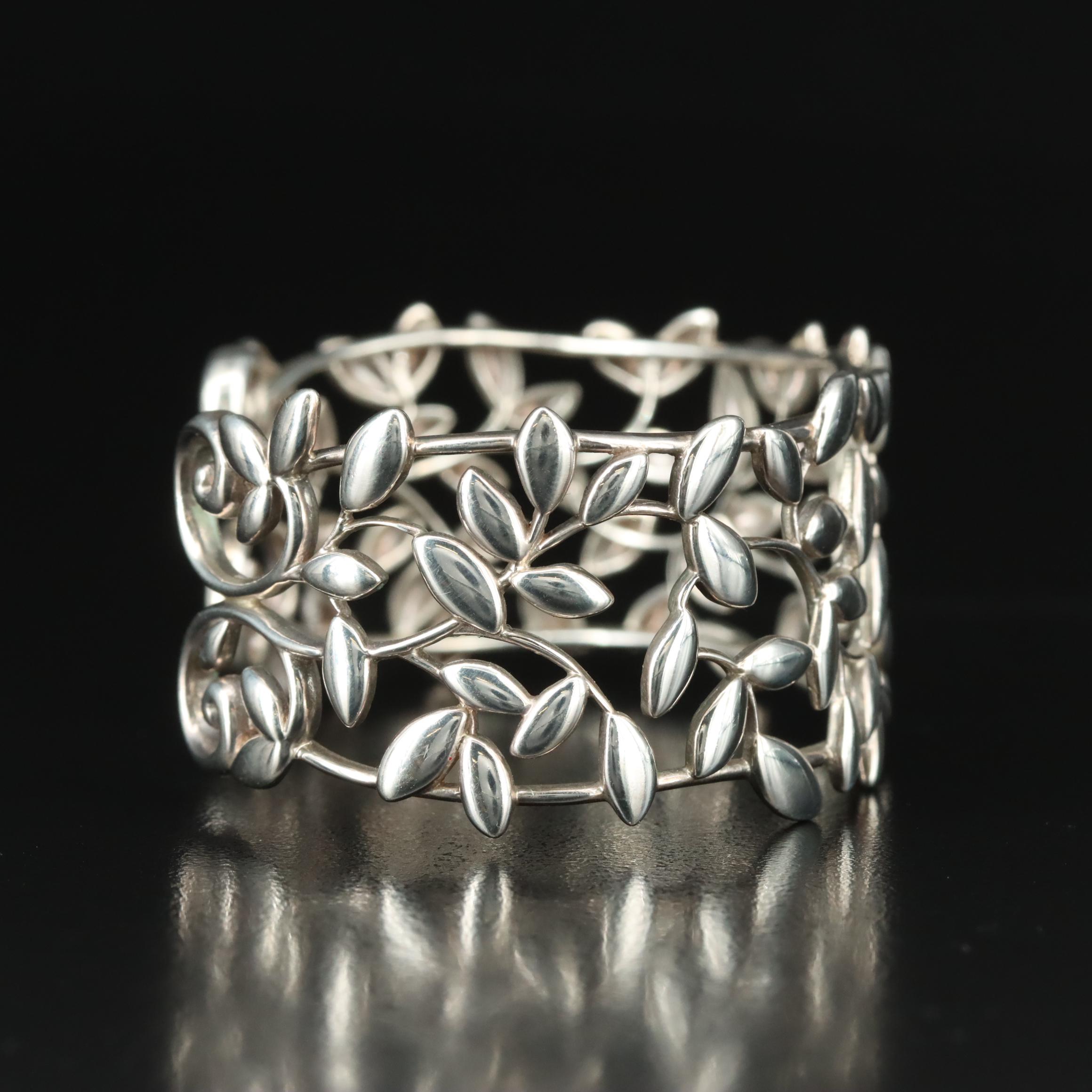Paloma Picasso for Tiffany & Co. Sterling Olive Leaf Cuff Bracelet