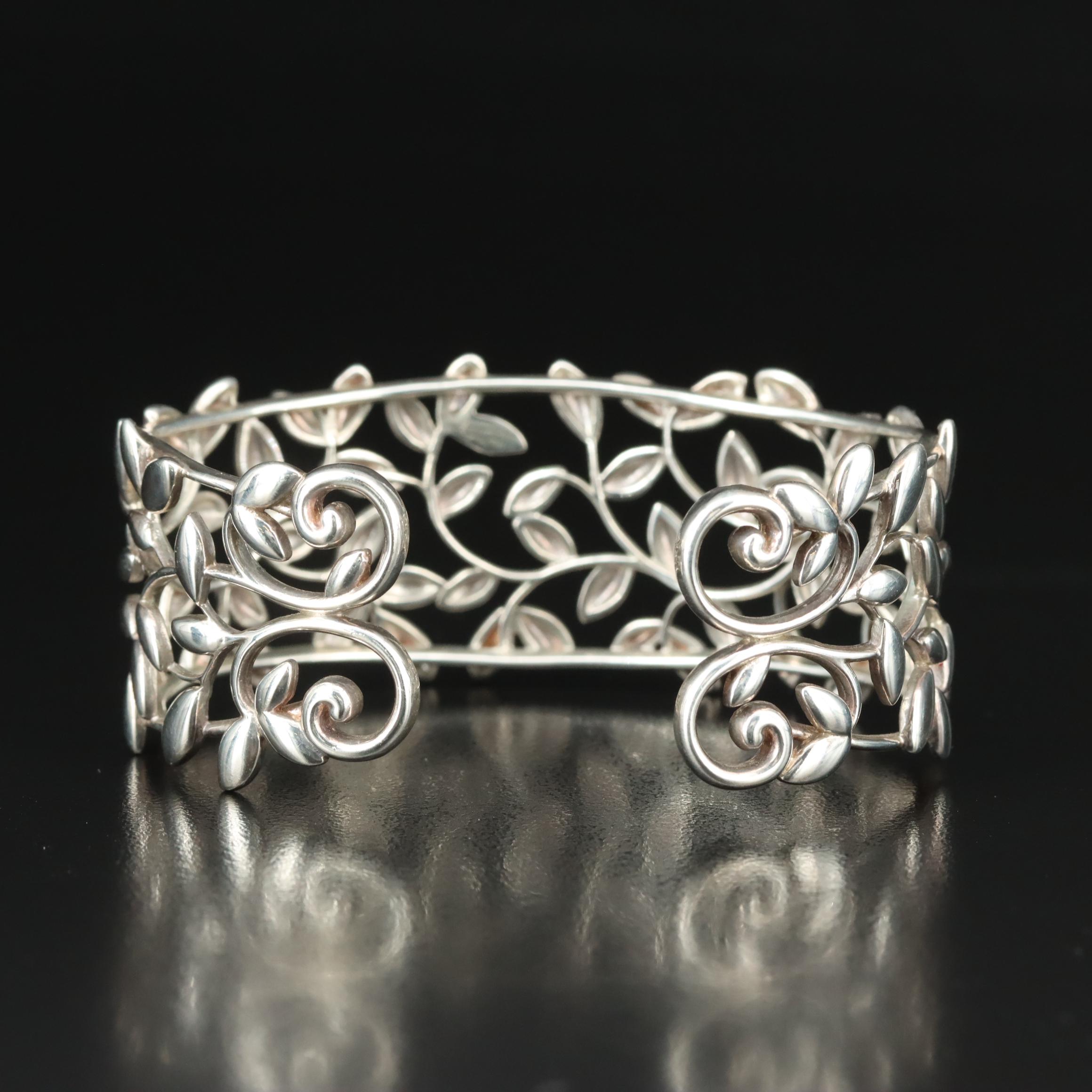 Paloma Picasso for Tiffany & Co. Sterling Olive Leaf Cuff Bracelet