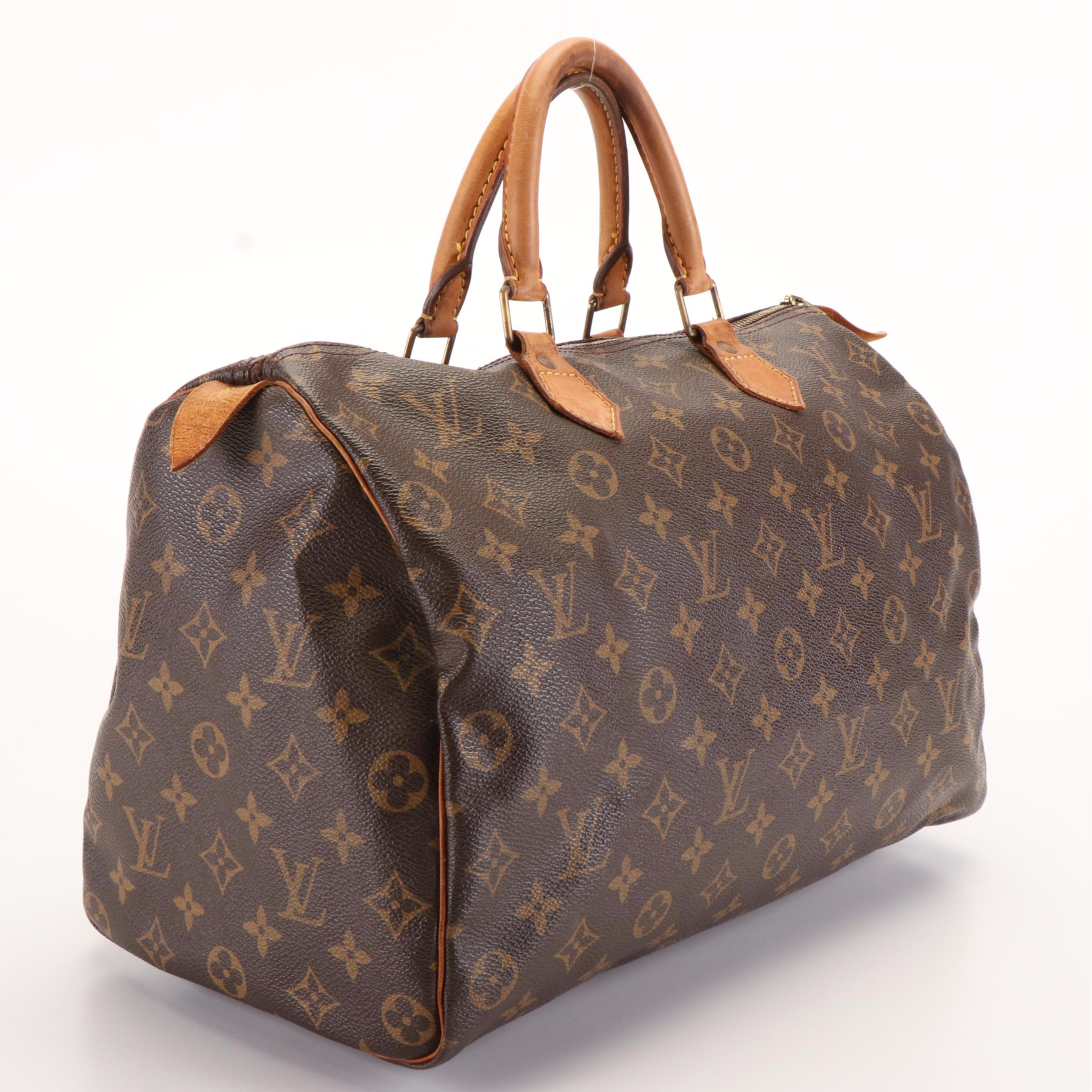 Louis Vuitton Speedy 35 Handbag in Monogram Coated Canvas