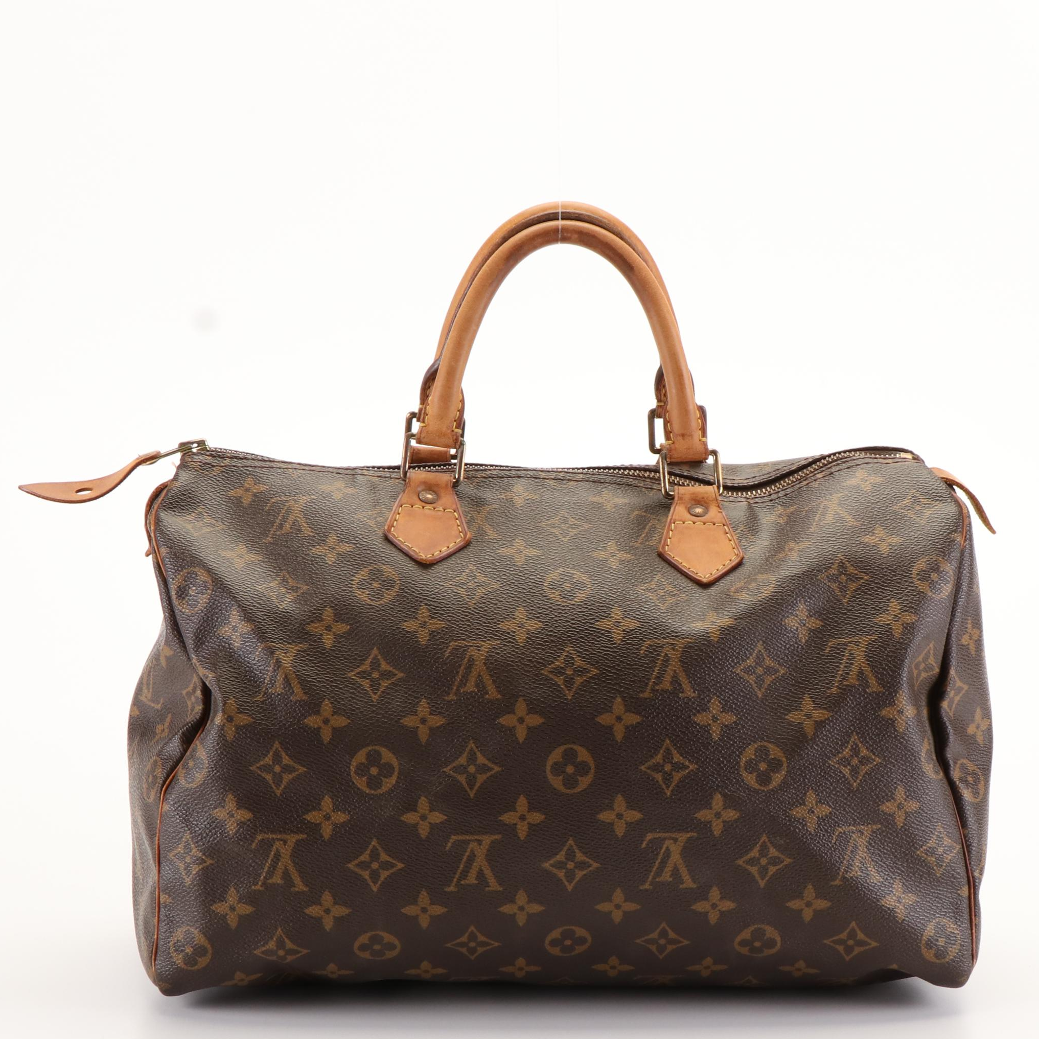 Louis Vuitton Speedy 35 Handbag in Monogram Coated Canvas