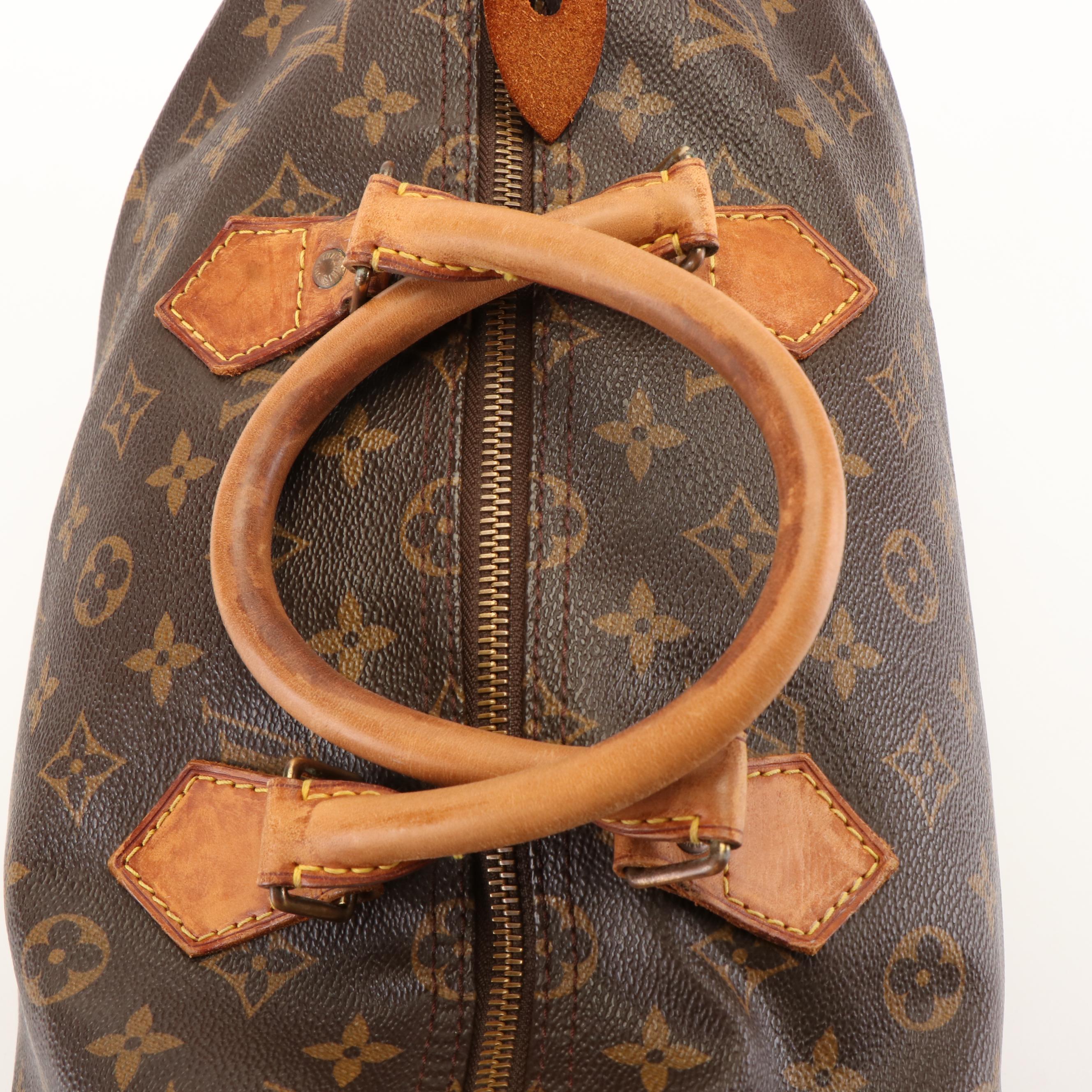 Louis Vuitton Speedy 35 Handbag in Monogram Coated Canvas