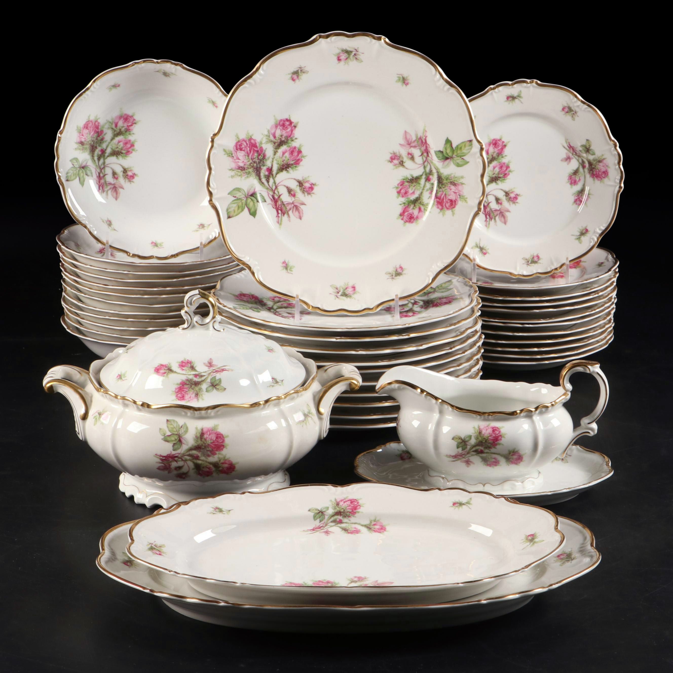 Edelstein "Moss Rose" Porcelain Gravy Boat, Lidded Bowls and More