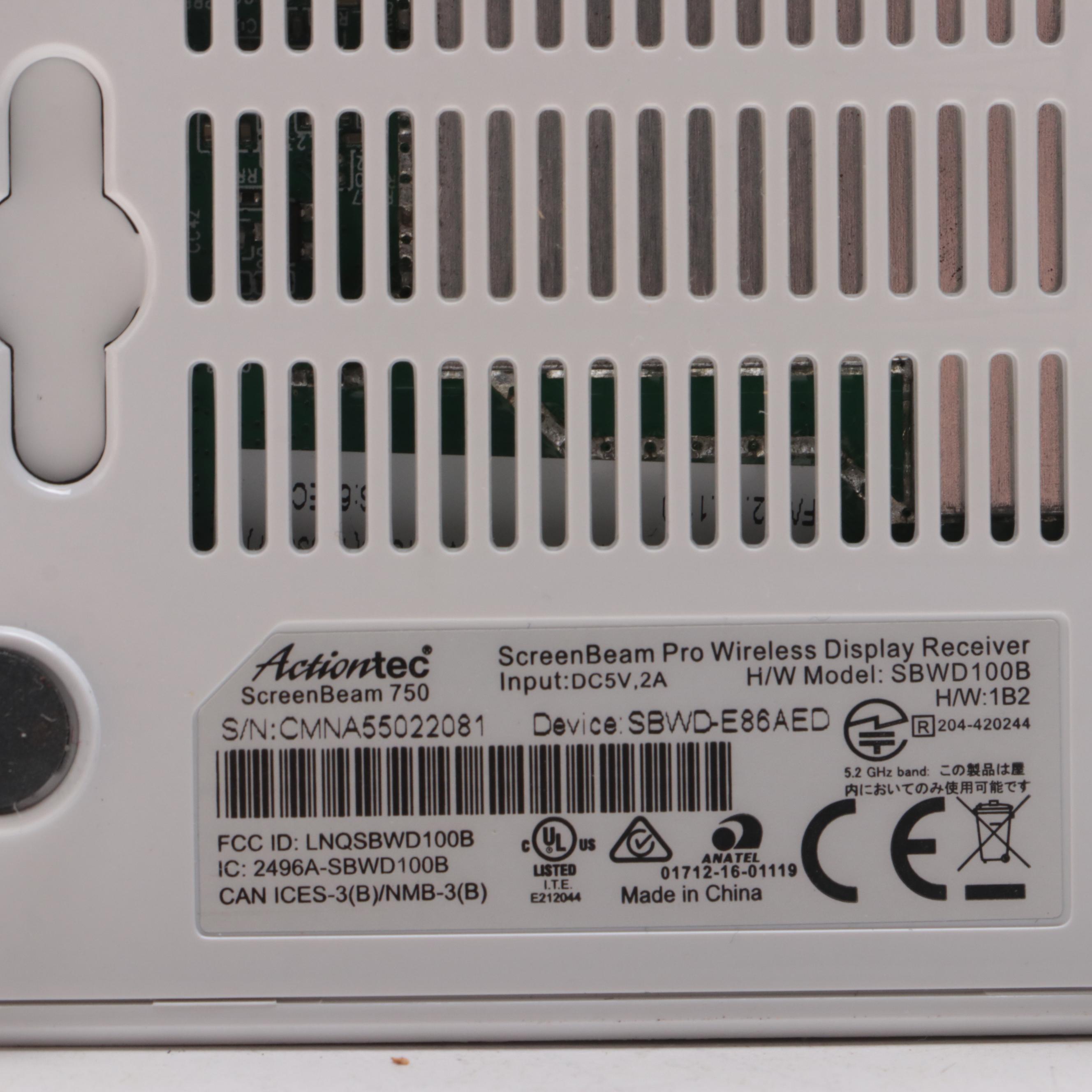 Actiontec "Screenbeam 960" and "Screenbeam 750"  Wireless Display Receivers