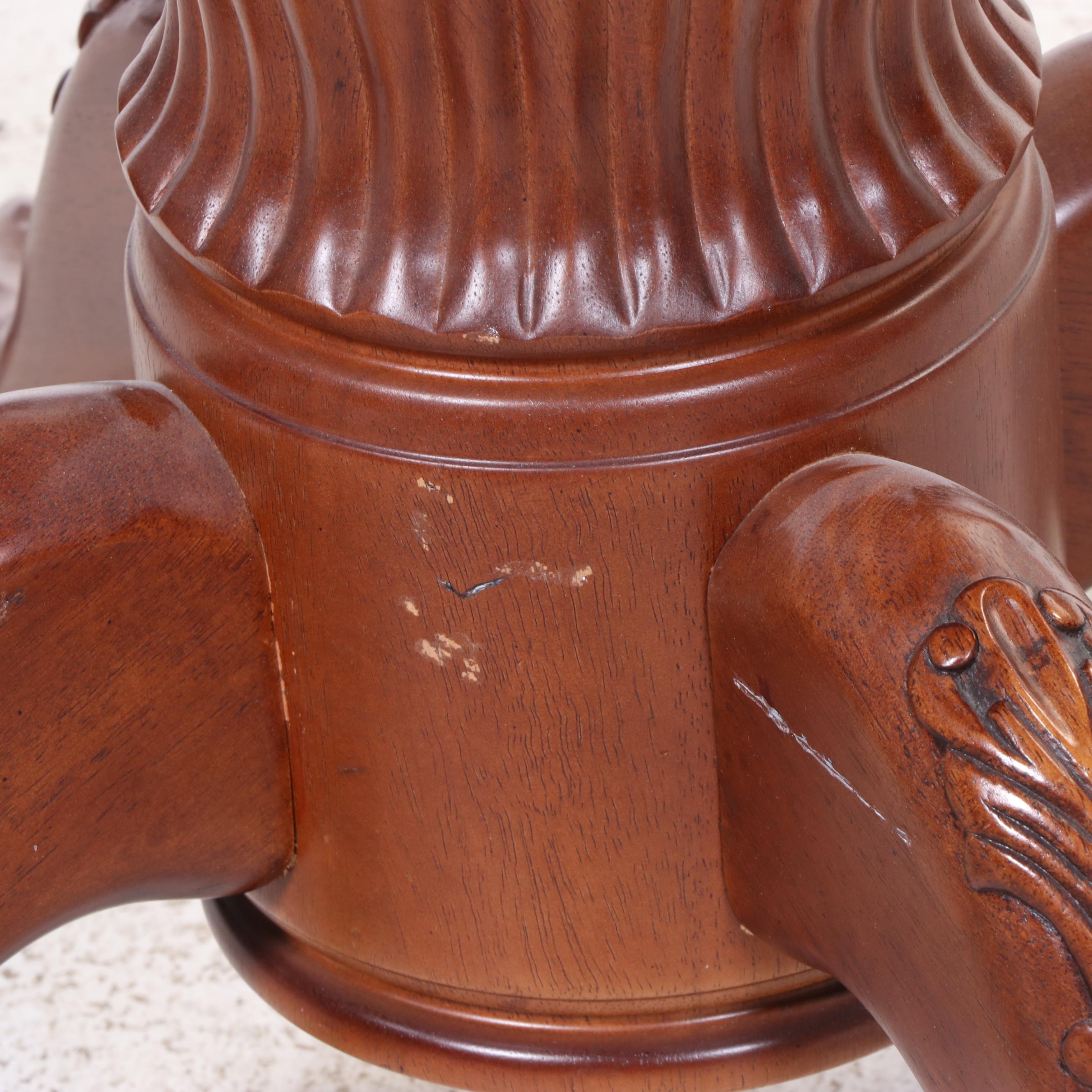 Pedestal Glass Top Table