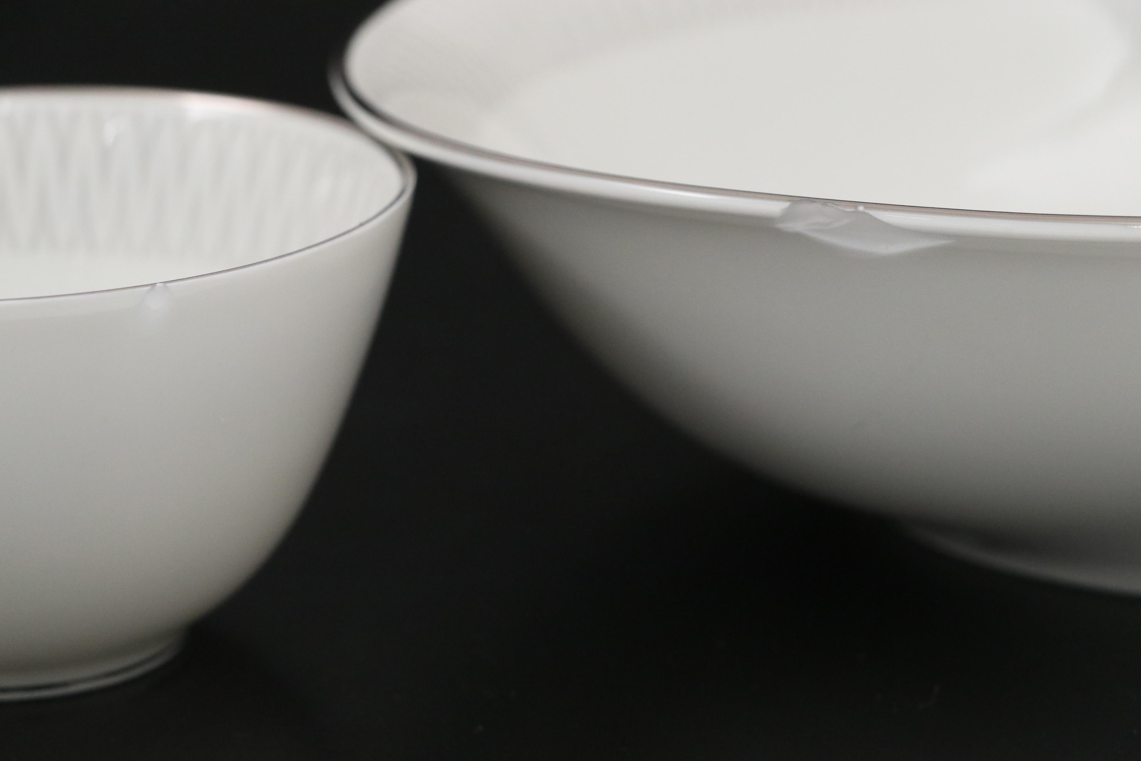 Heinrich "Monarch" Porcelain Dinnerware and Serveware with Platinum Rim