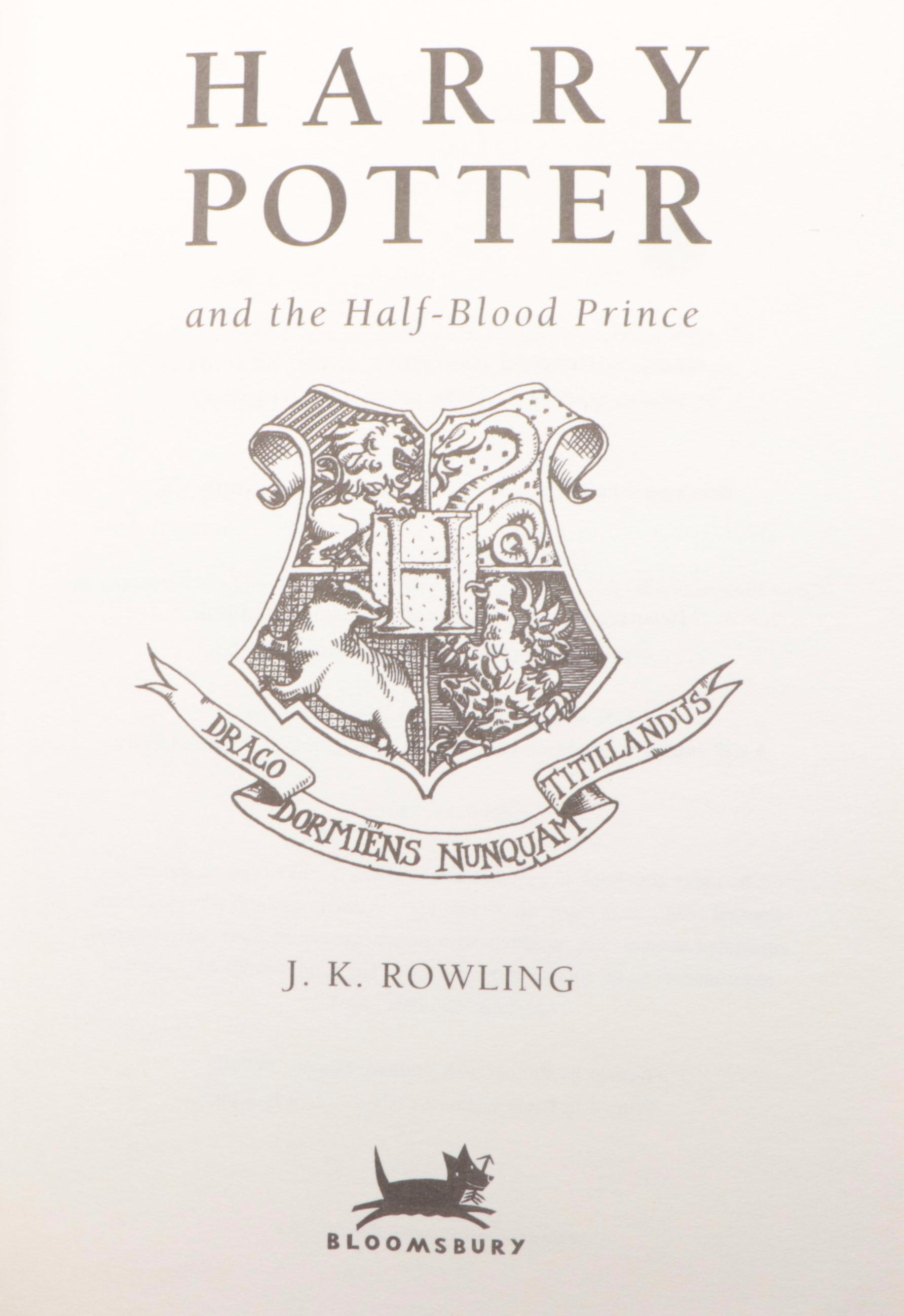 First UK Edition "Harry Potter and the Half-Blood Prince" by J. K. Rowling, 2005