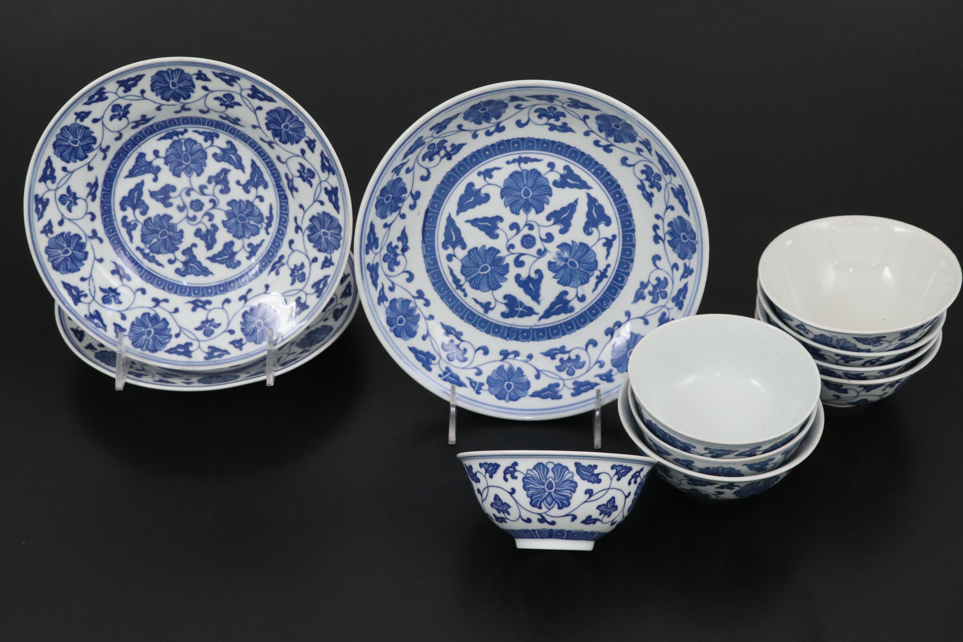 Chinese Blue and White Porcelain Dinnerware, Late 20th–Early 21st C.