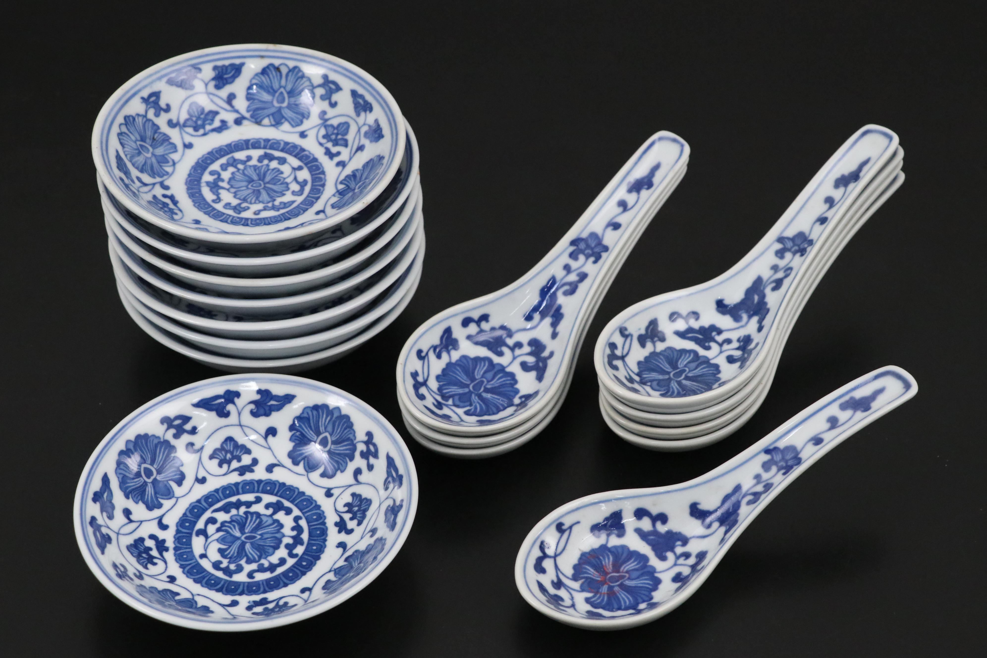 Chinese Blue and White Porcelain Dinnerware, Late 20th–Early 21st C.