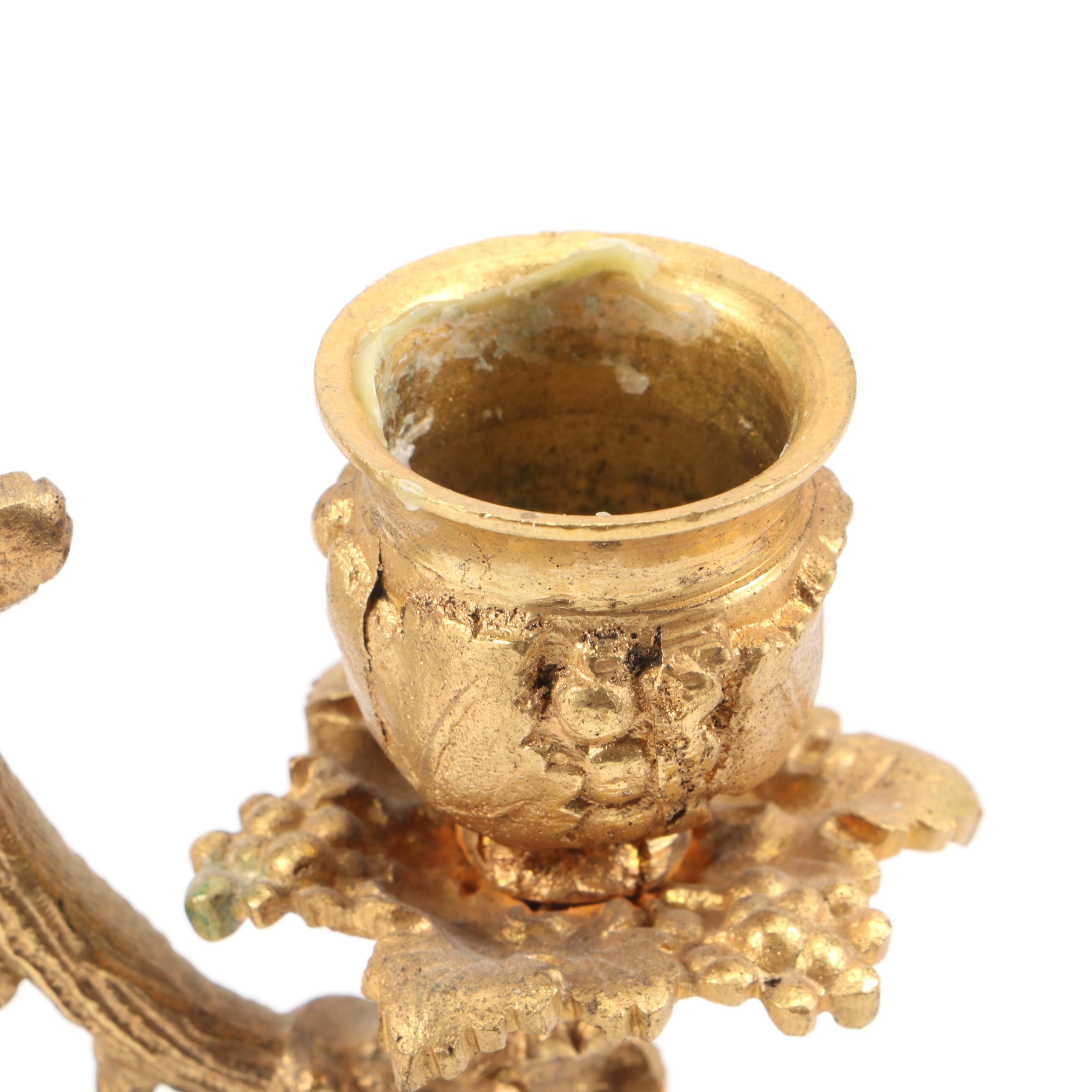 French Sèvres Style Gilt Bronze Candlelabras with Bleu Celeste Porcelain Panels