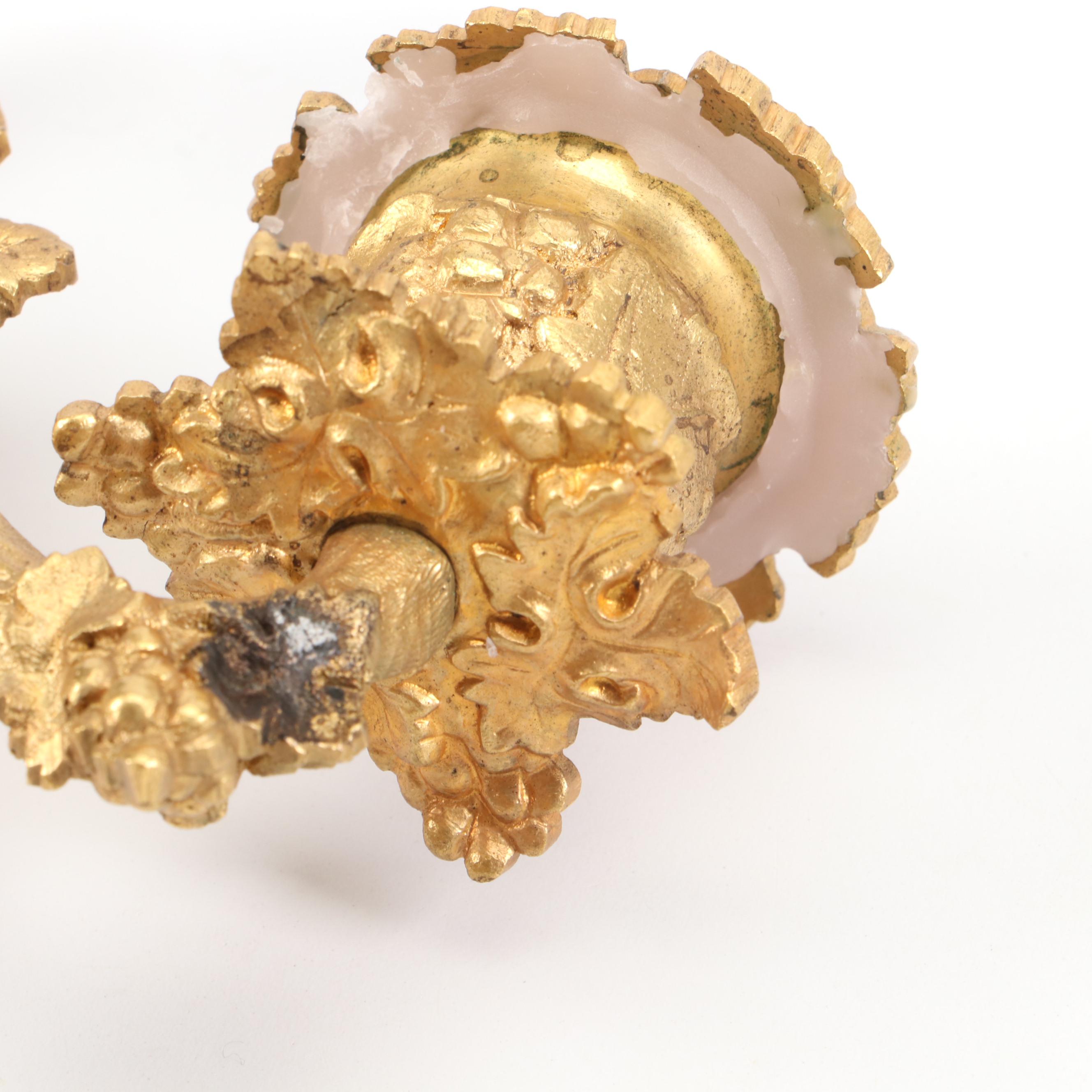 French Sèvres Style Gilt Bronze Candlelabras with Bleu Celeste Porcelain Panels