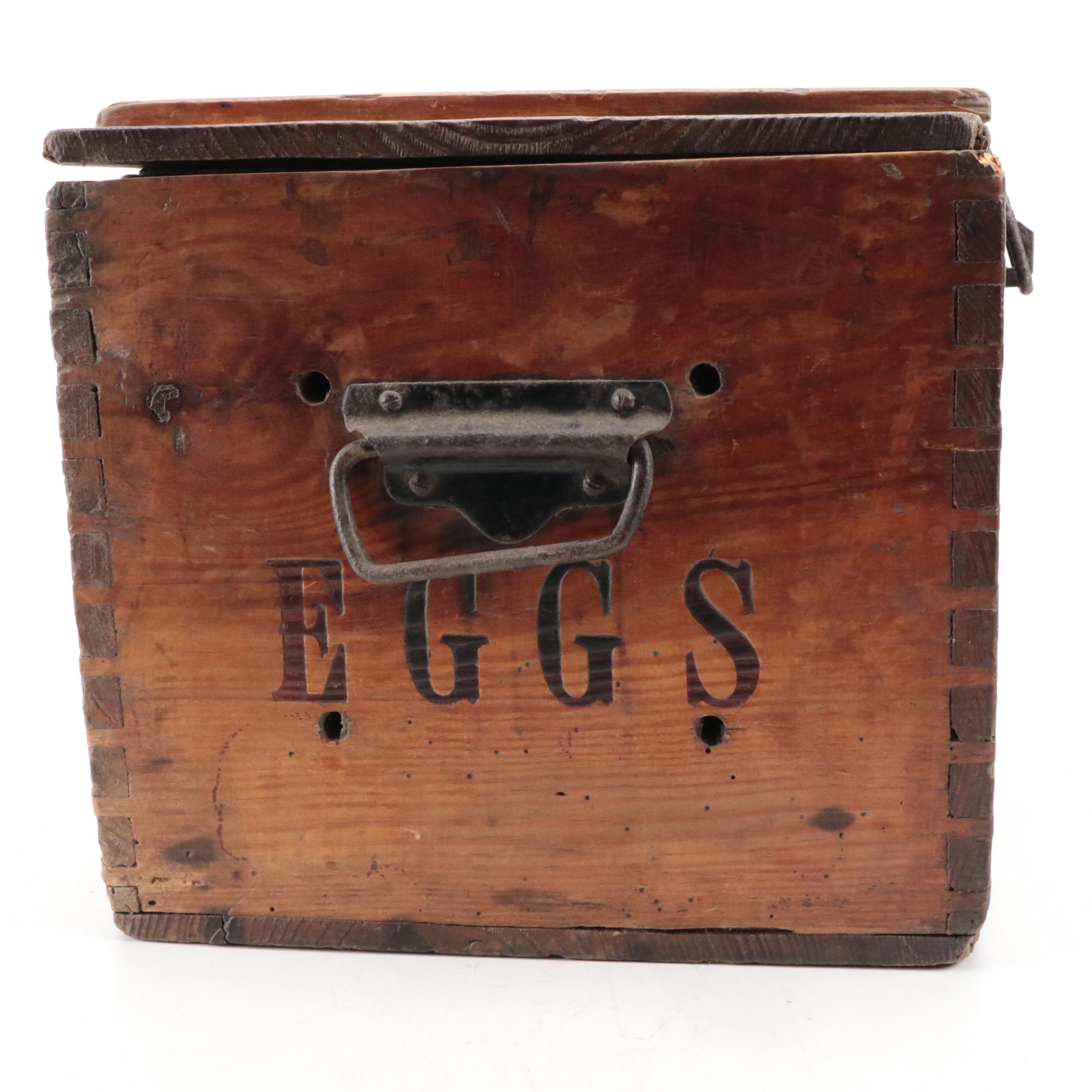 Dairy Supply Co. "Ventilator" Egg Carrier with Colman's Mustard Crates