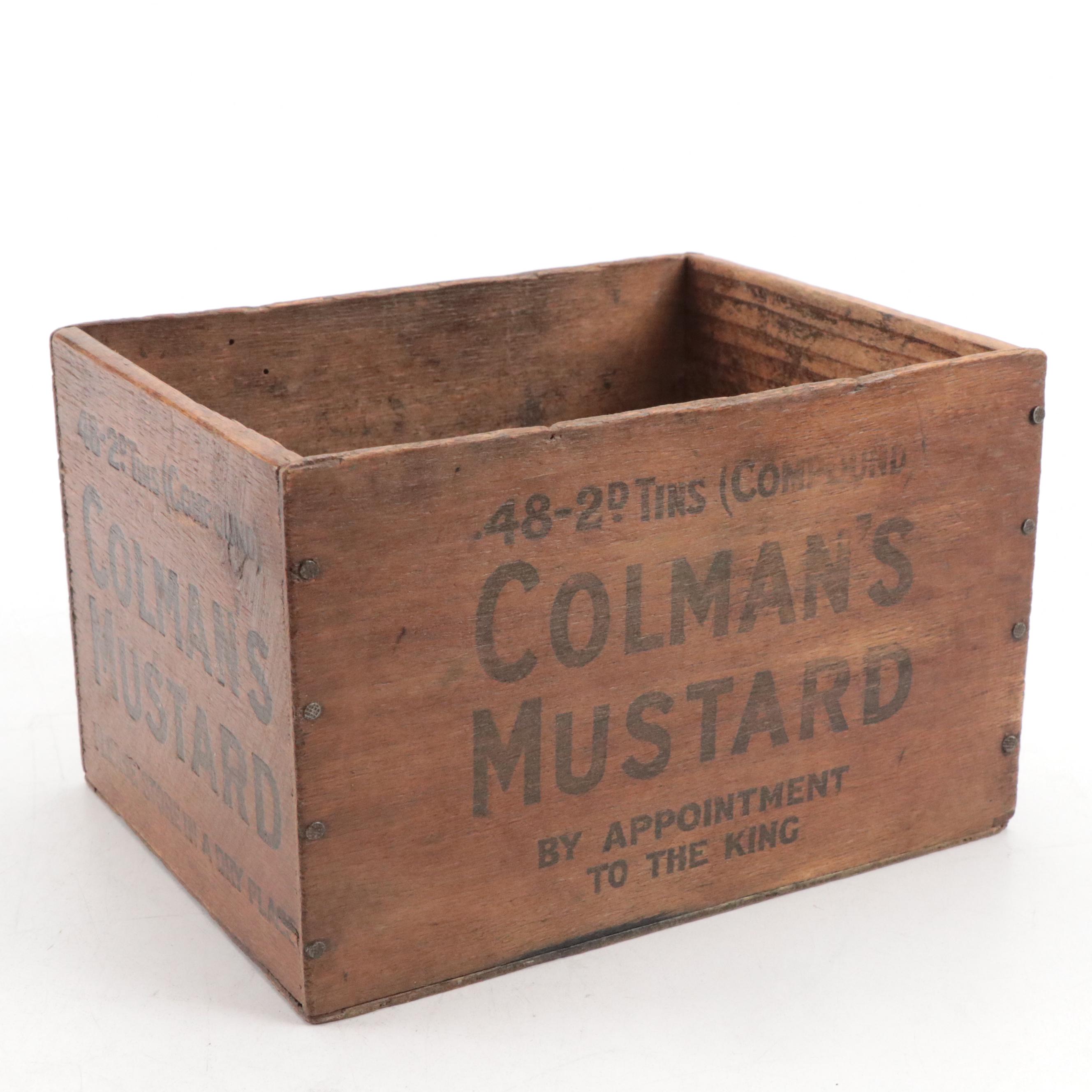 Dairy Supply Co. "Ventilator" Egg Carrier with Colman's Mustard Crates
