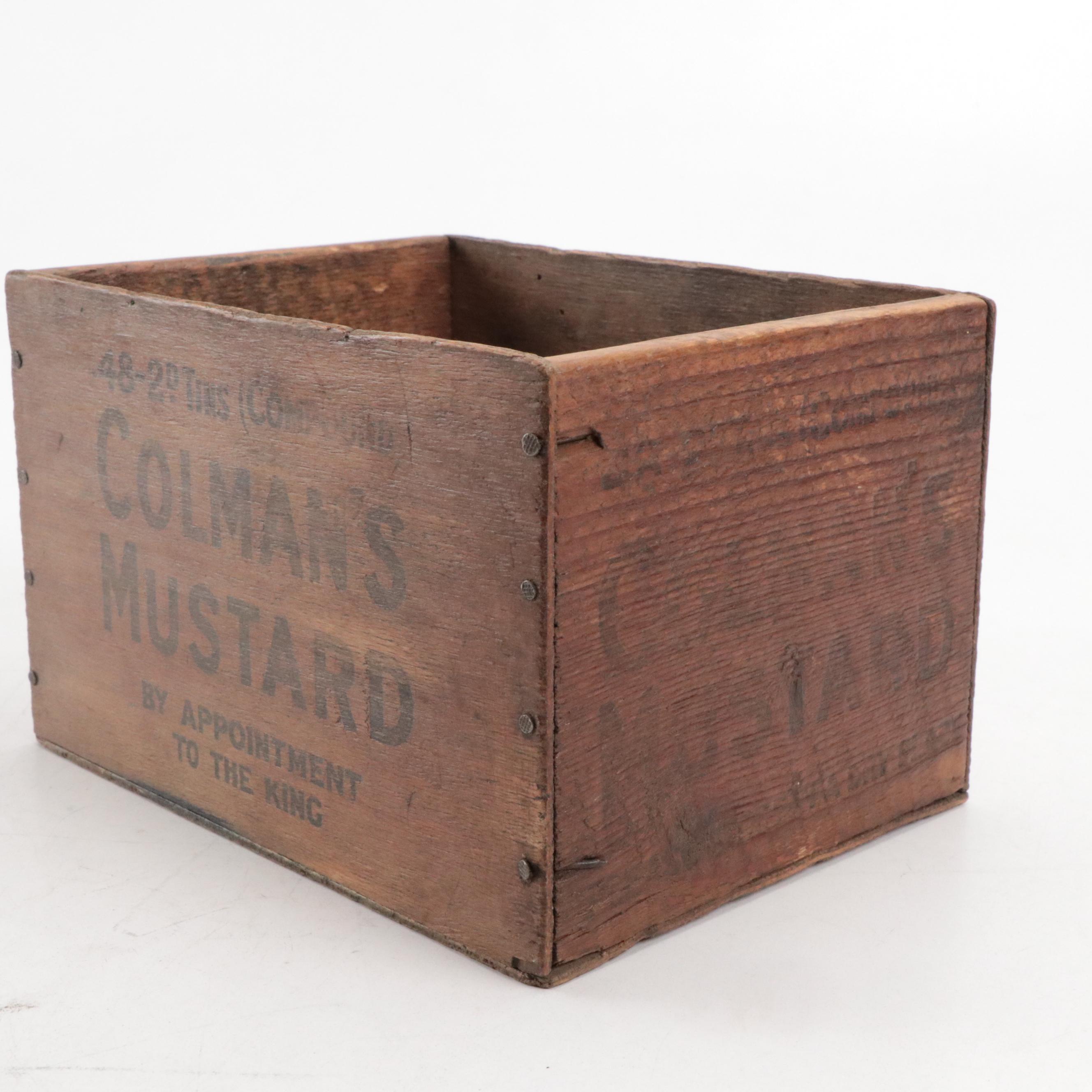 Dairy Supply Co. "Ventilator" Egg Carrier with Colman's Mustard Crates