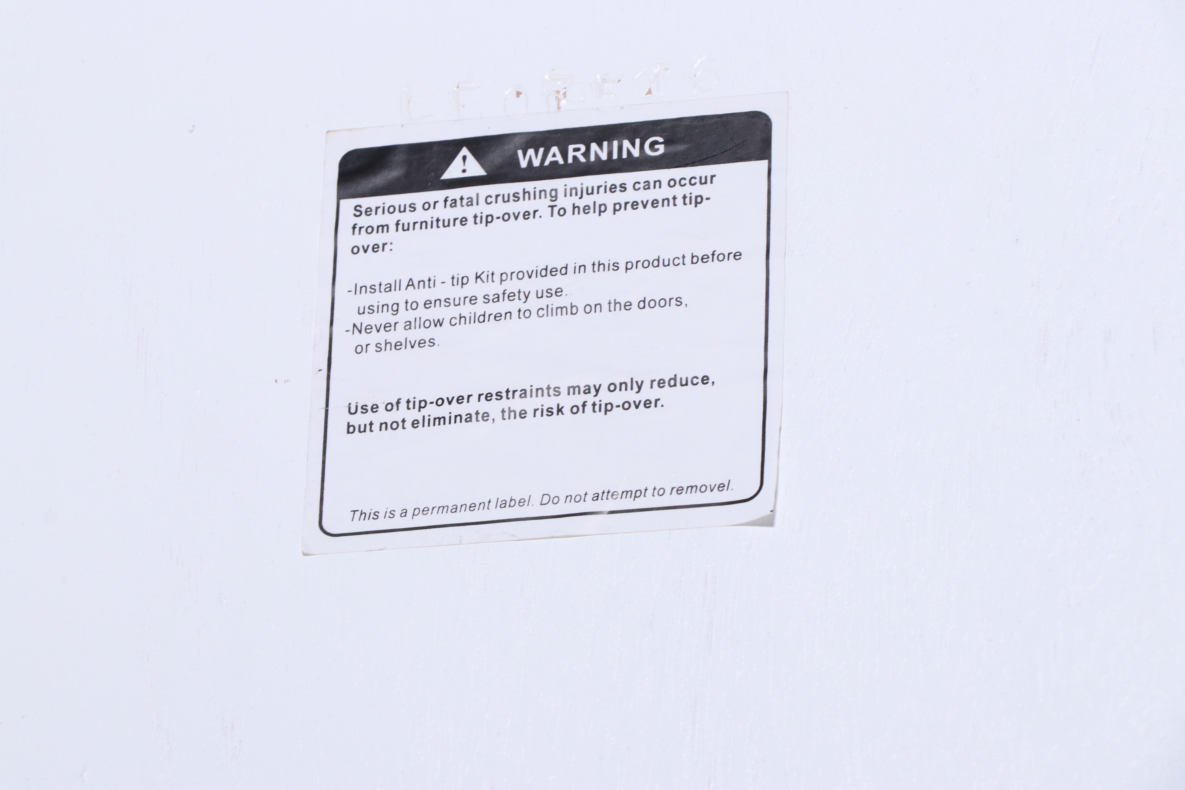 White-Painted Wardrobe with Shutter Doors