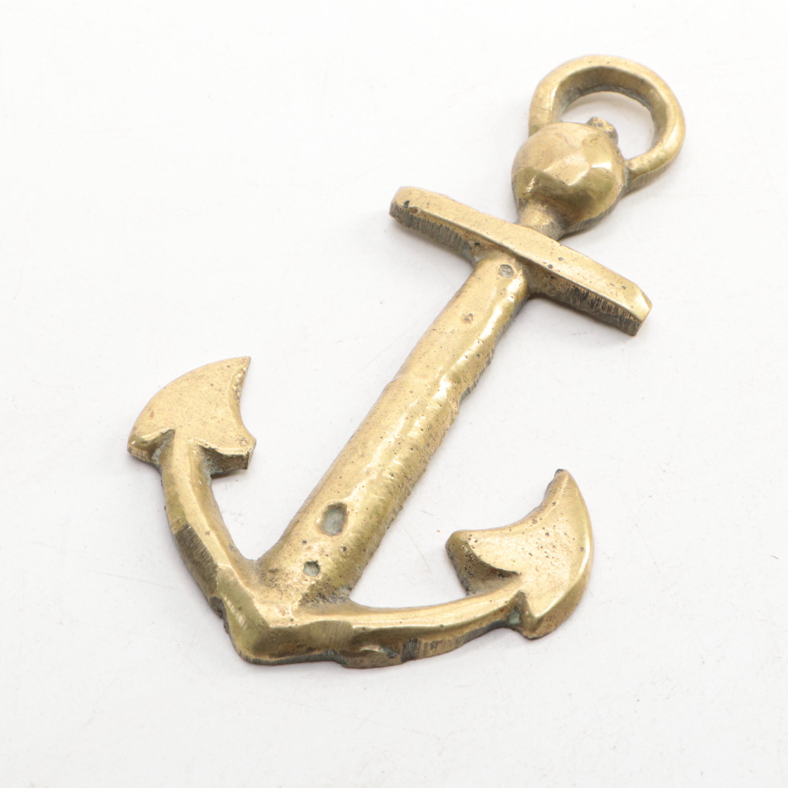 Brass Anchor Door Knockers and Wall Hanging