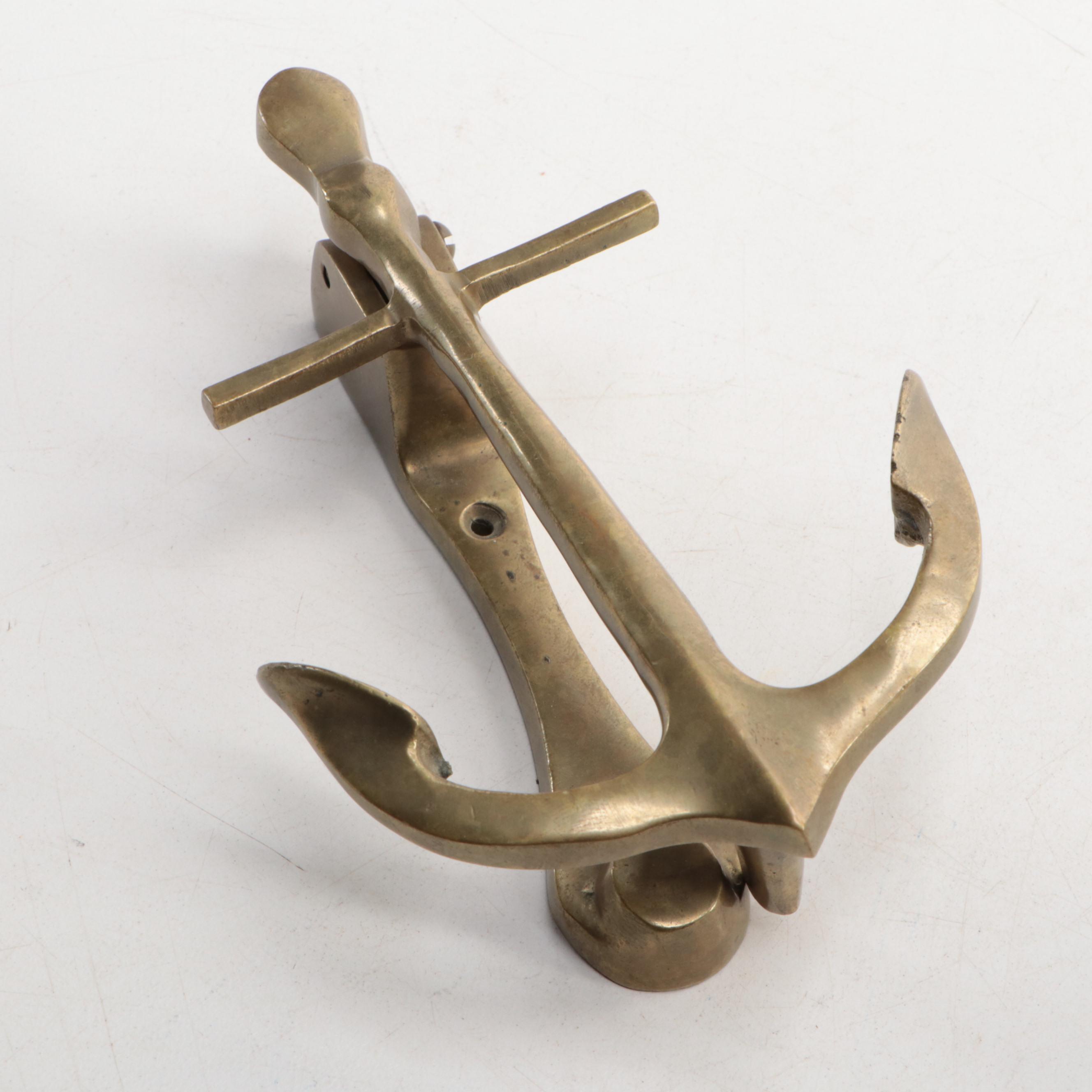 Brass Anchor Door Knockers and Wall Hanging