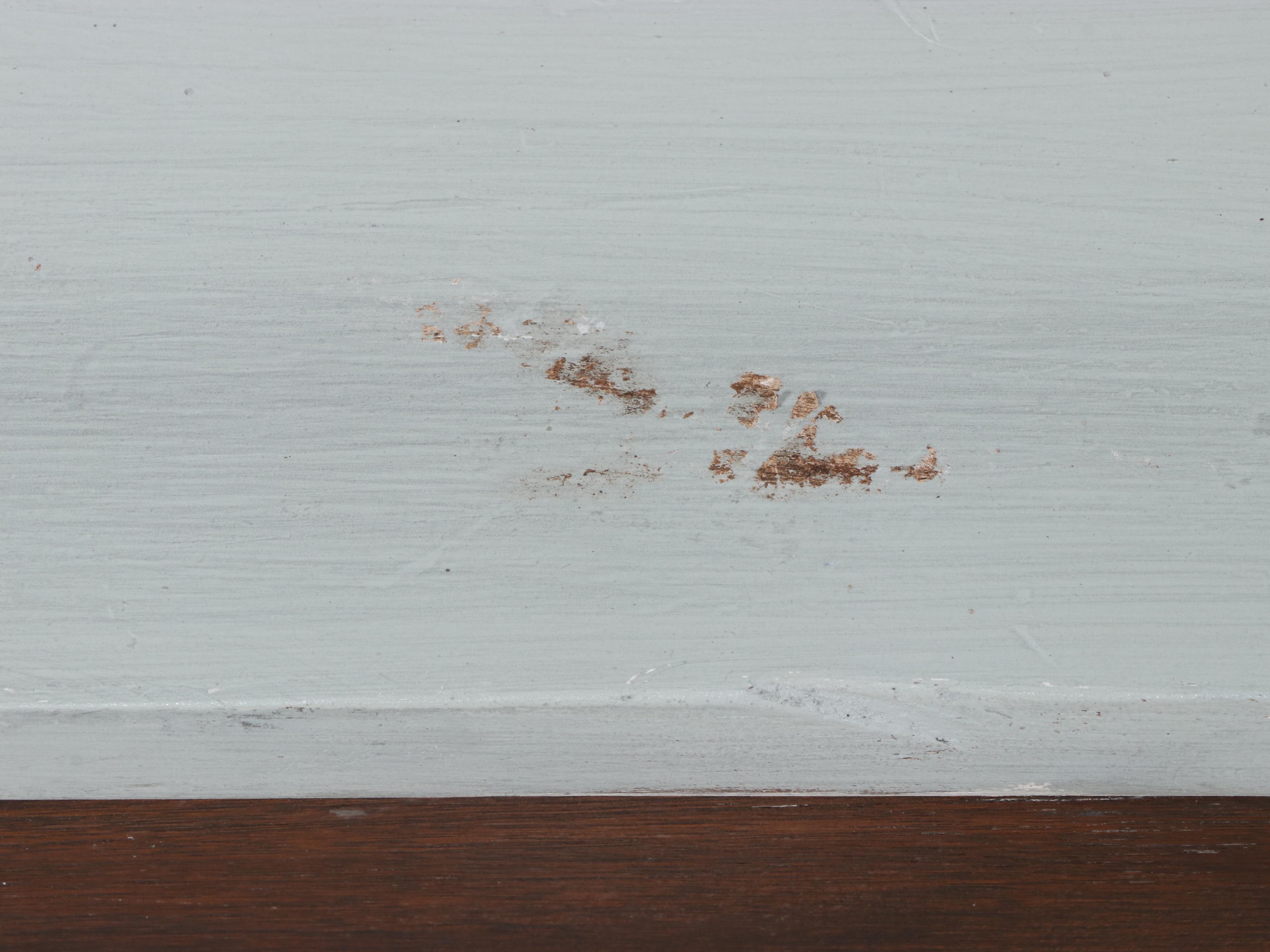 Mid Century Modern Walnut and Parcel-Painted Three-Drawer Chest