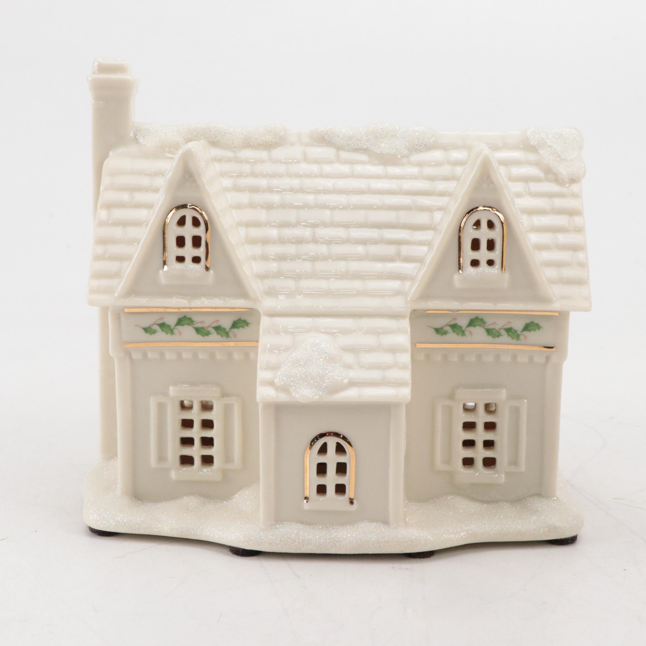 Lenox Christmas Village Porcelain Toy Shoppe, House and Church