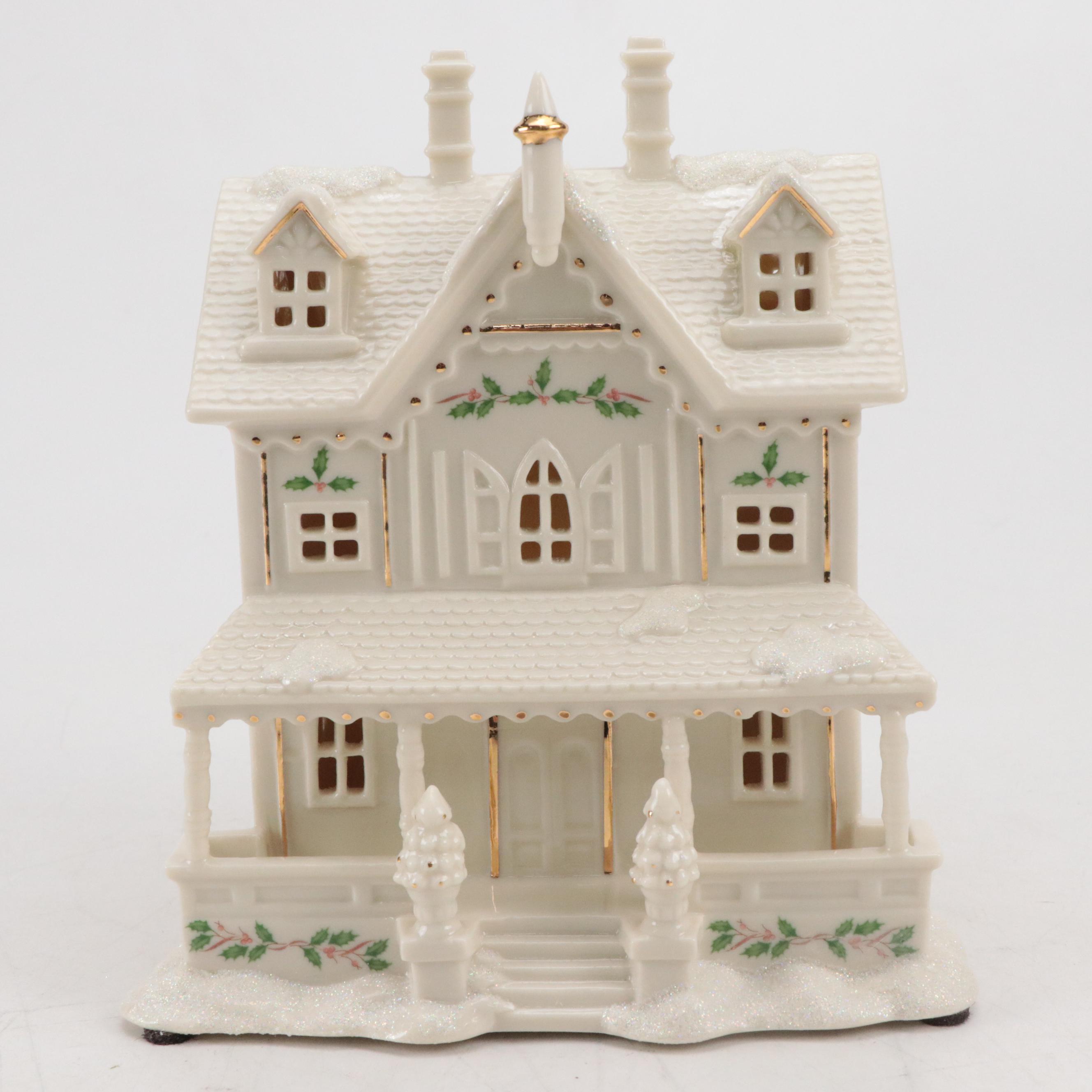 Lenox Christmas Village Porcelain Toy Shoppe, House and Church