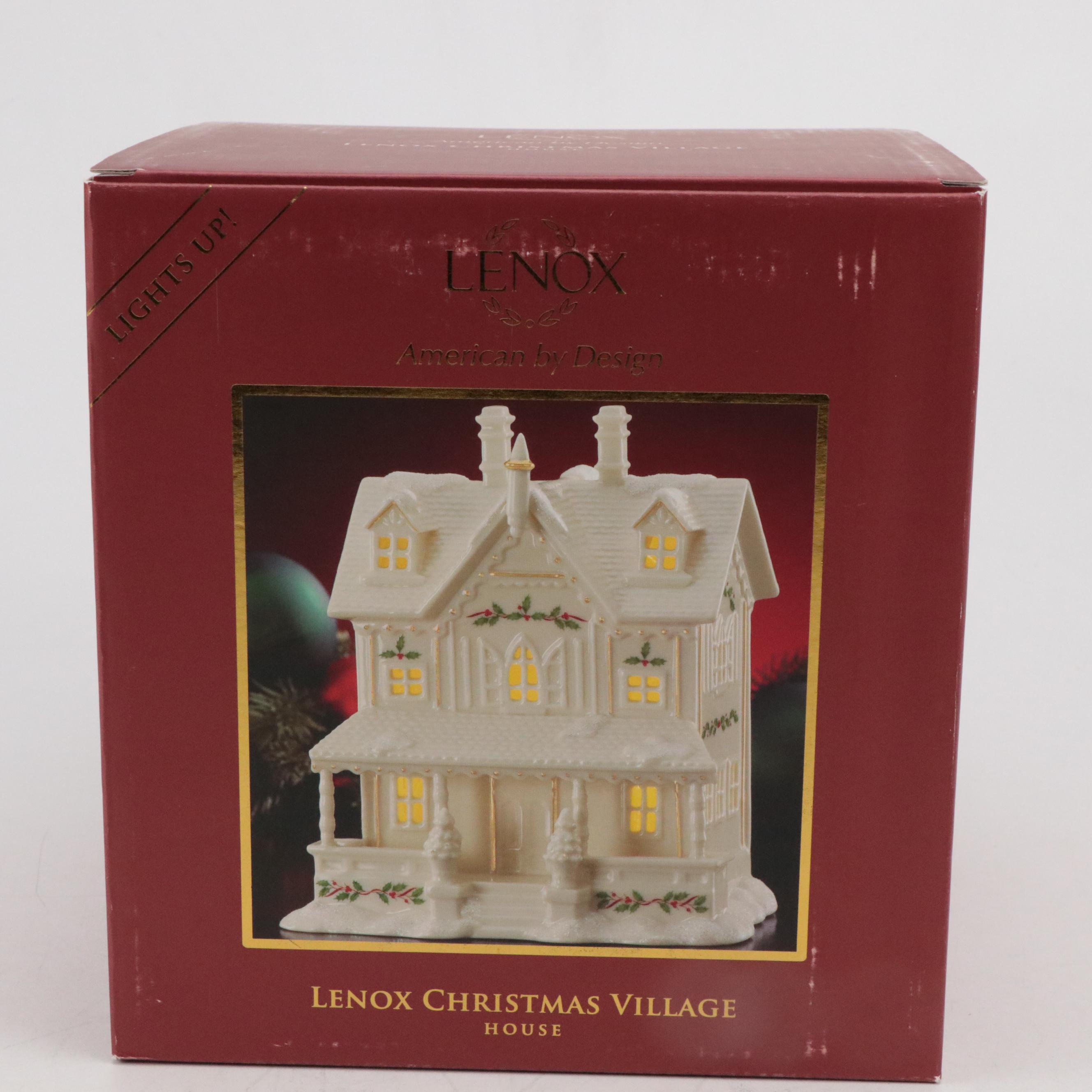 Lenox Christmas Village Porcelain Toy Shoppe, House and Church