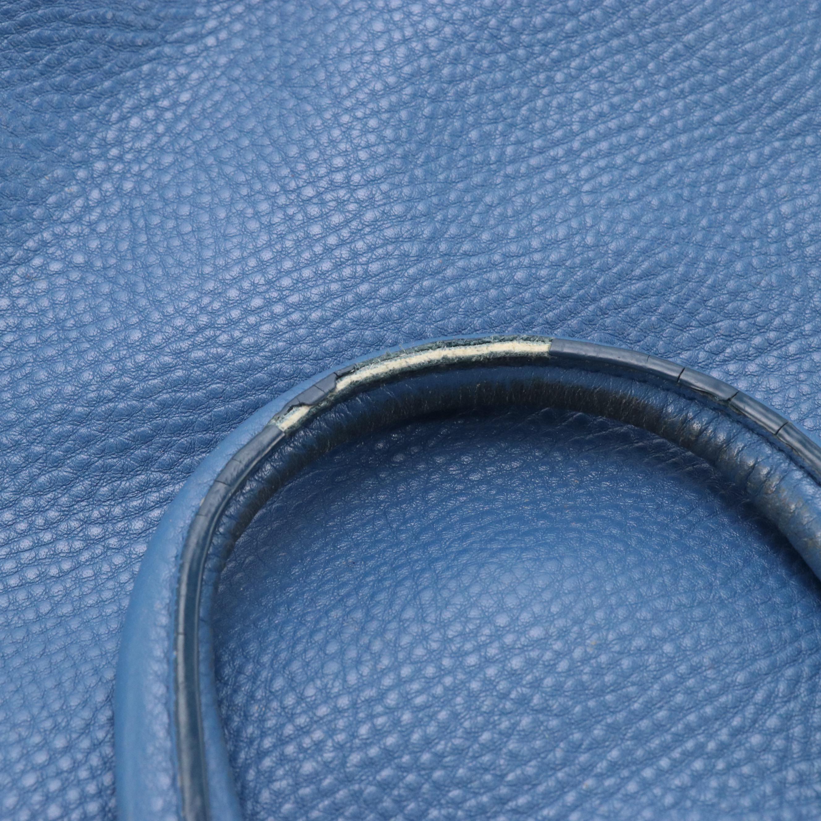 Prada Phenix Two-Way Tote Bag in Blue Vitello Daino Leather