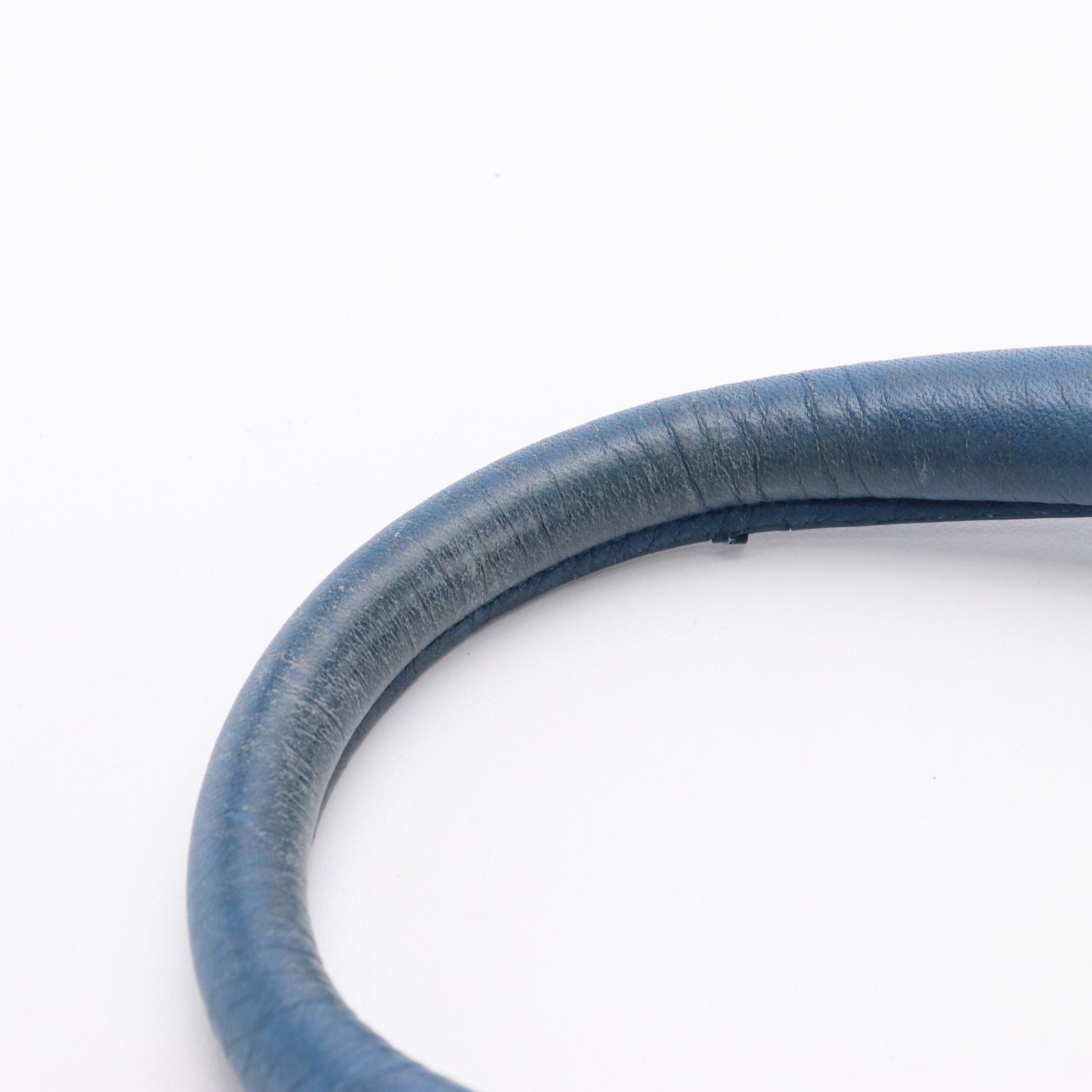 Prada Phenix Two-Way Tote Bag in Blue Vitello Daino Leather