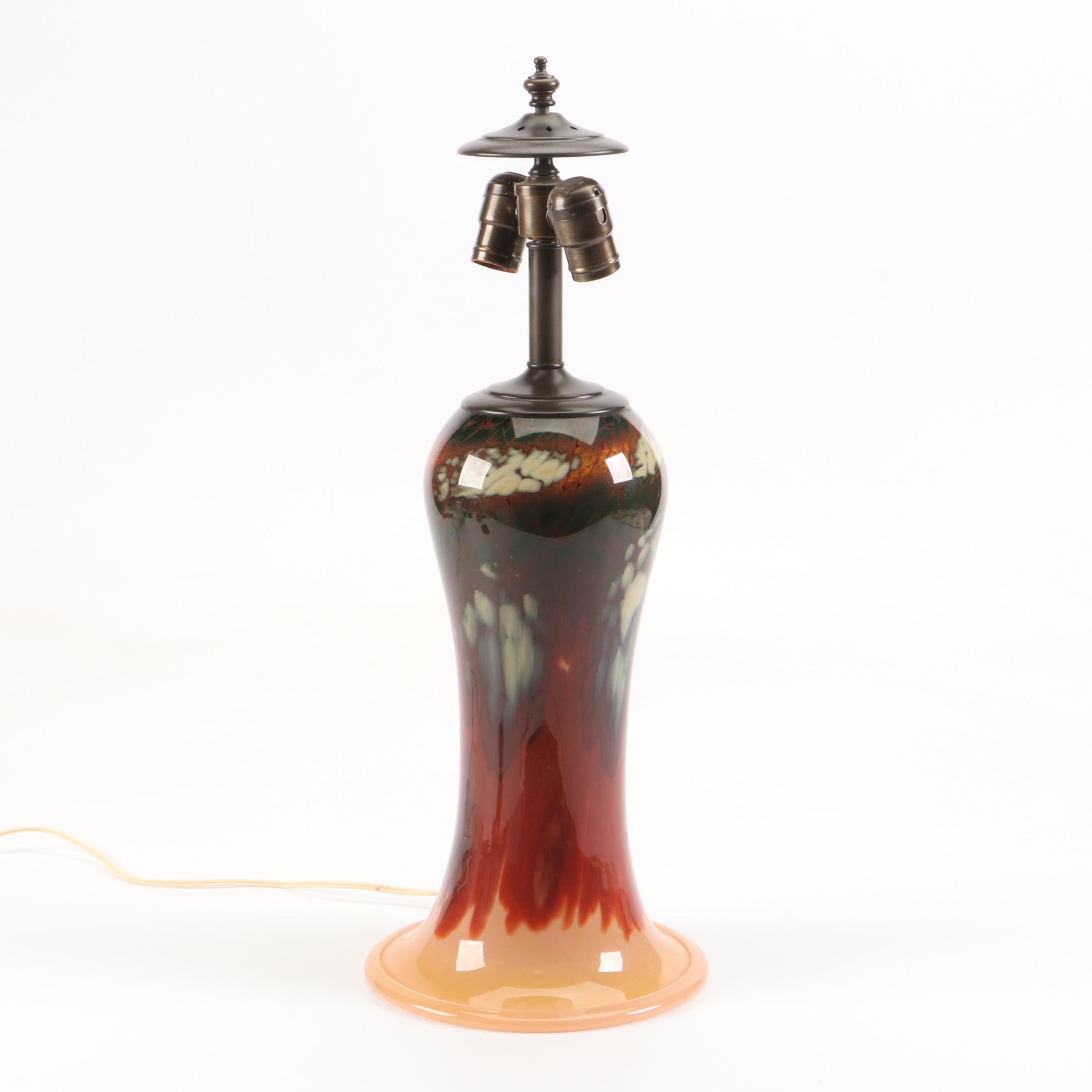 Davis Glass Blown Art Glass Table Lamp, 2005