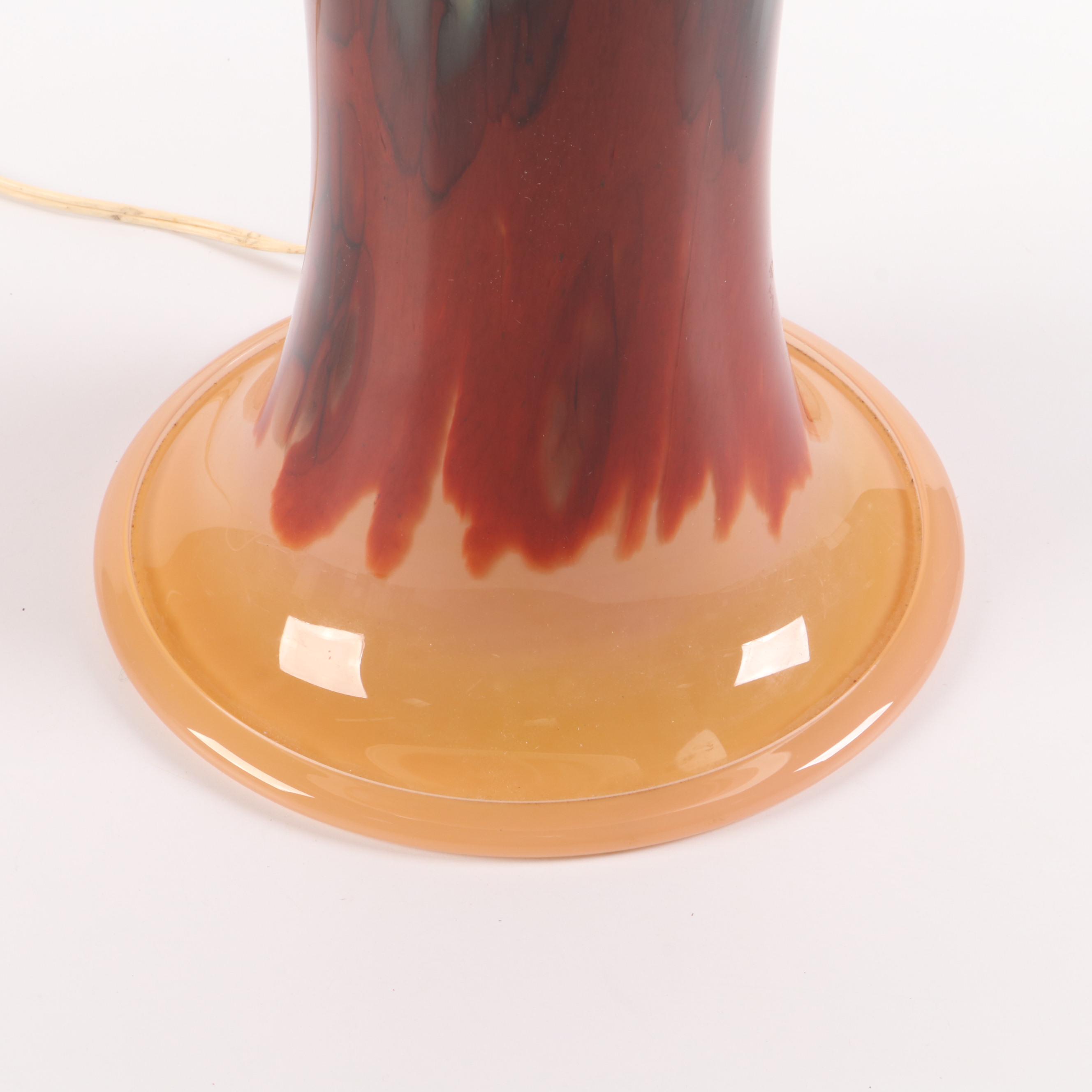 Davis Glass Blown Art Glass Table Lamp, 2005