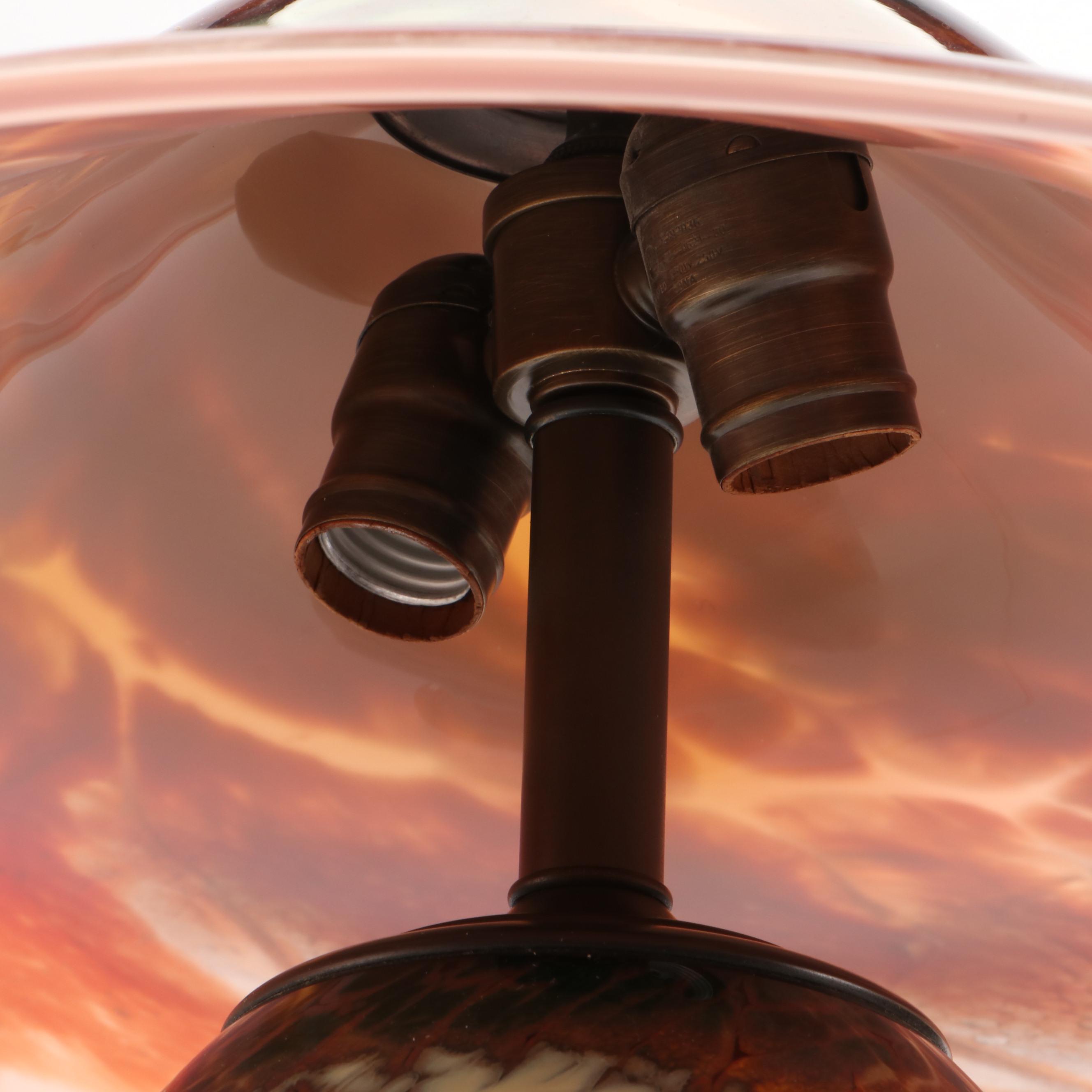 Davis Glass Blown Art Glass Table Lamp, 2005