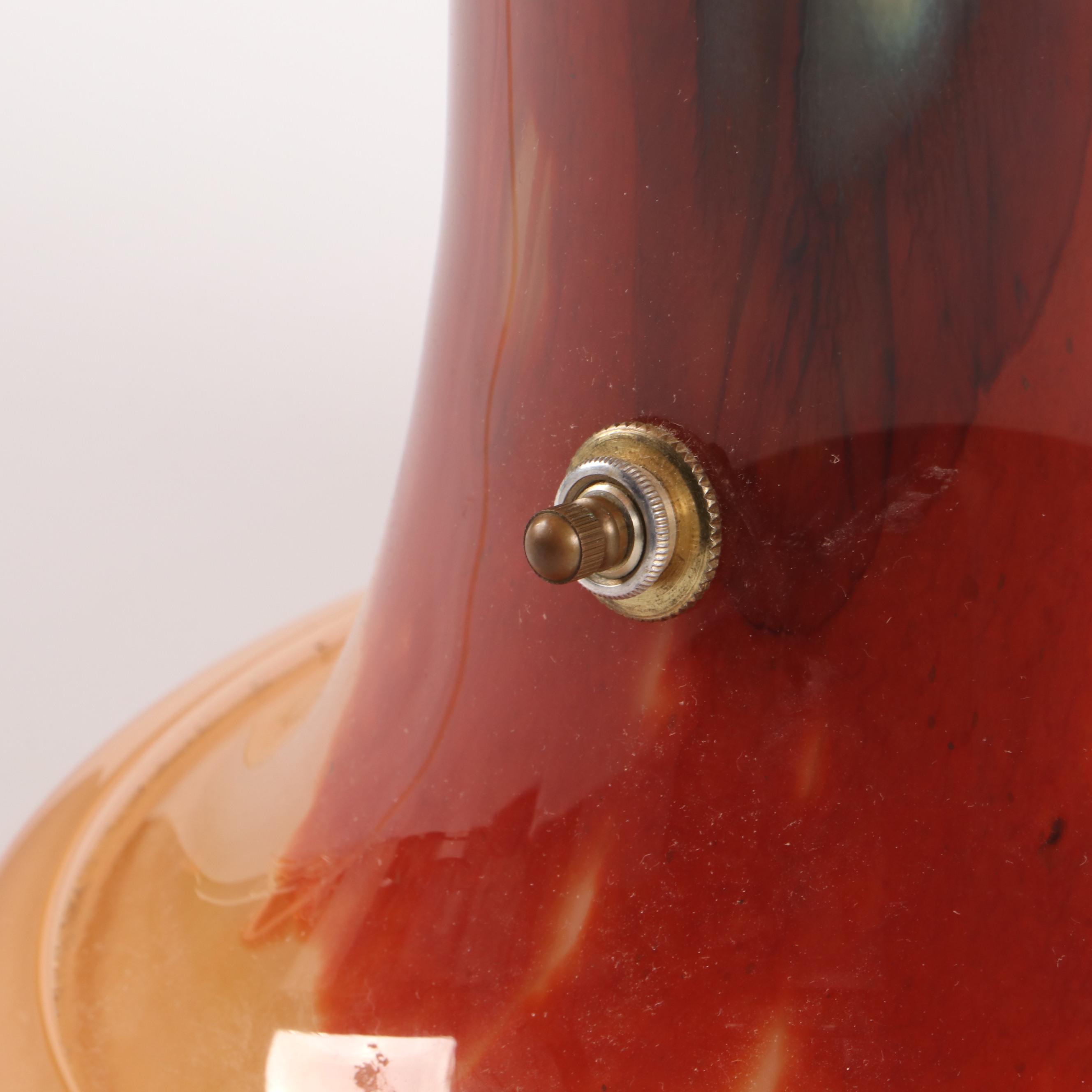 Davis Glass Blown Art Glass Table Lamp, 2005