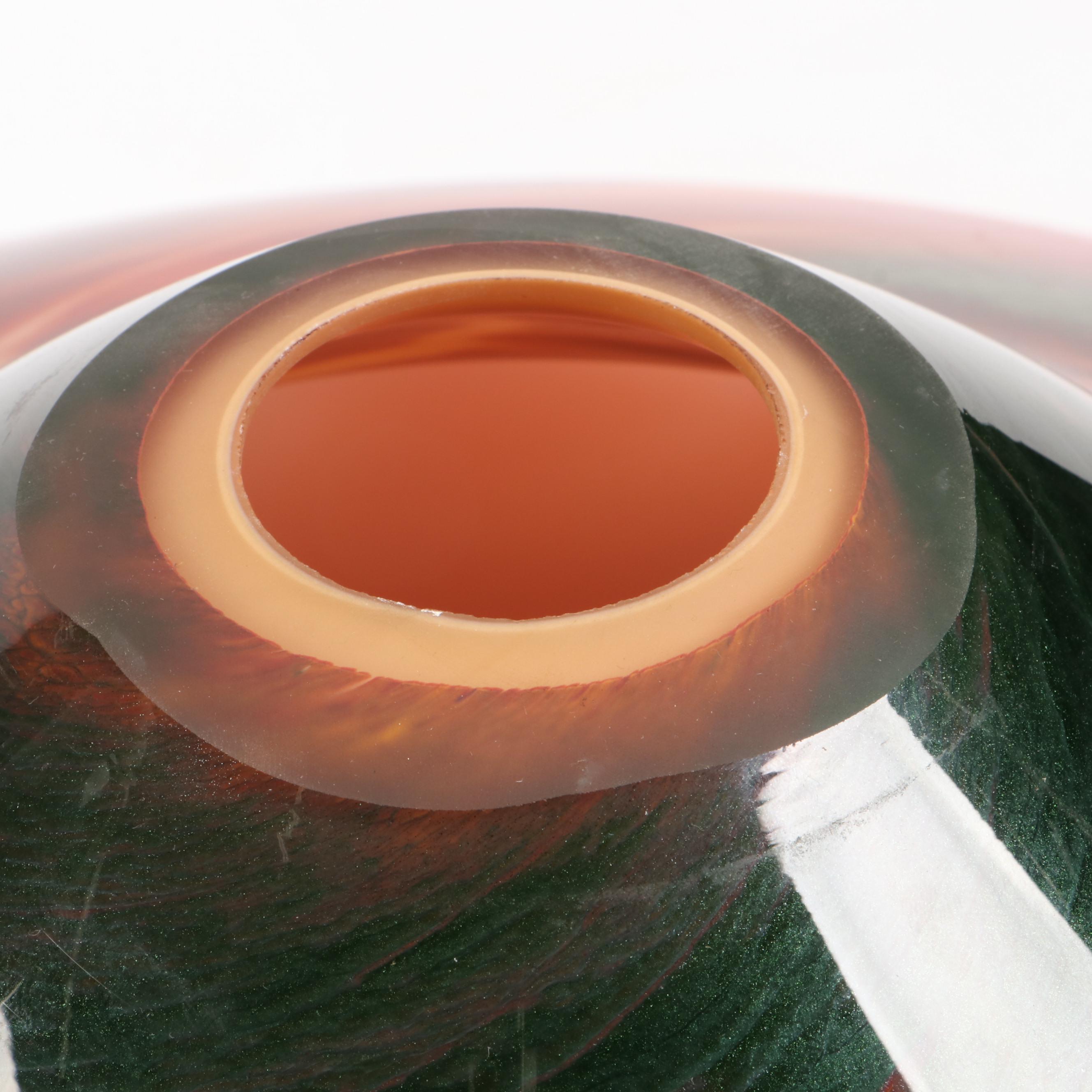 Davis Glass Blown Art Glass Table Lamp, 2005