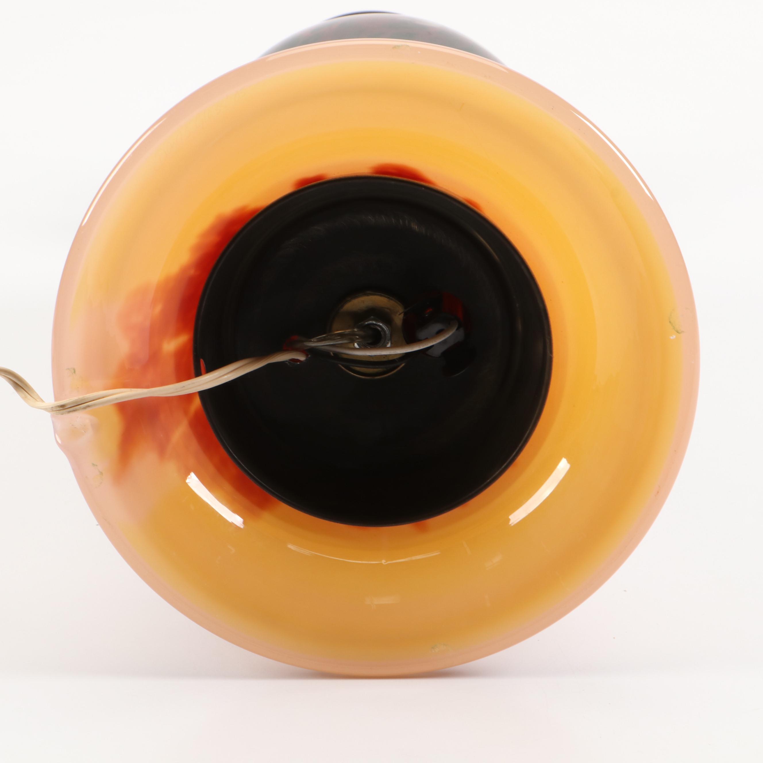 Davis Glass Blown Art Glass Table Lamp, 2005