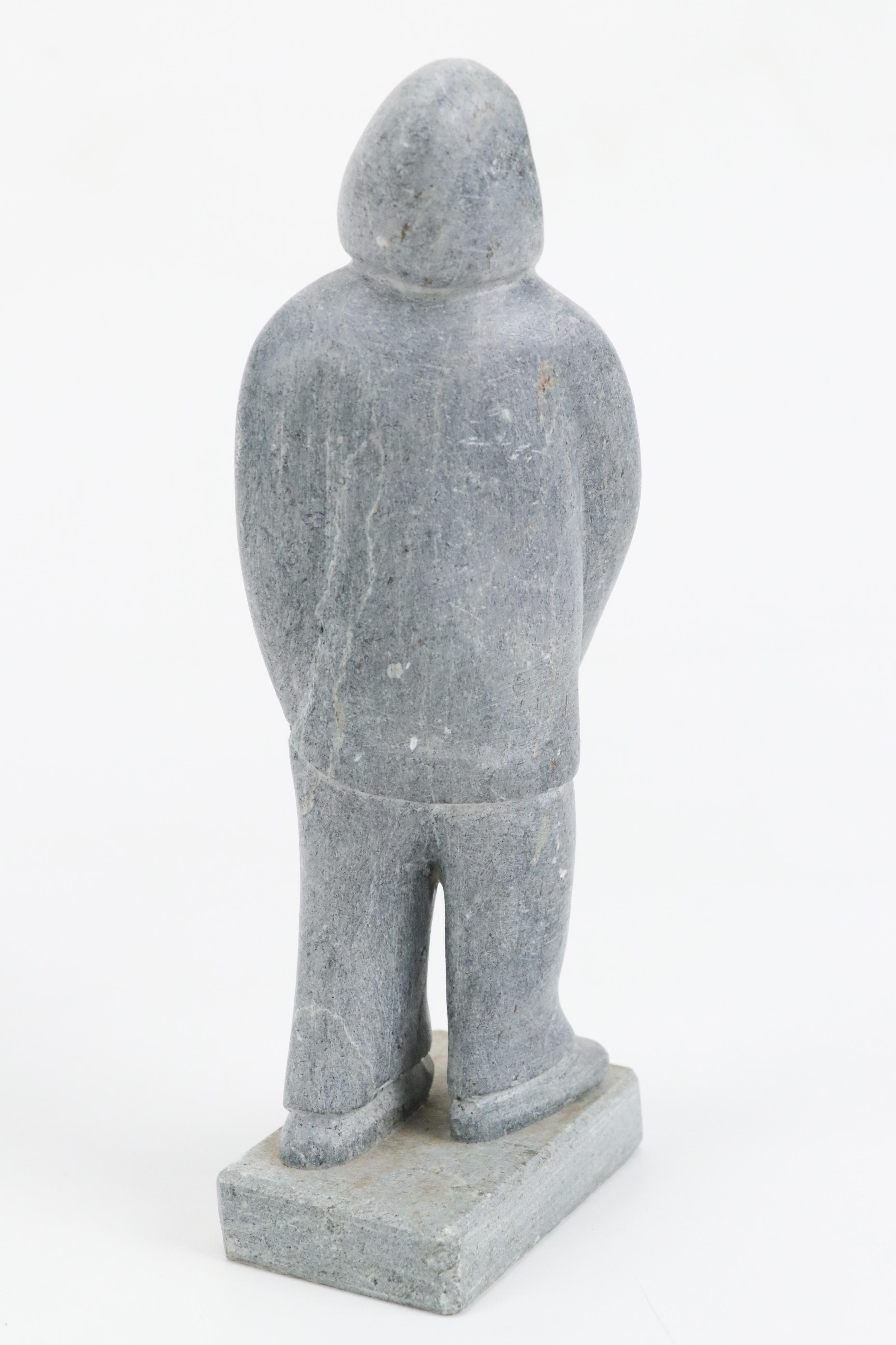 Greenland Hand-Carved Soapstone Hunter Figurines Attributed to Thor Klemmemsen