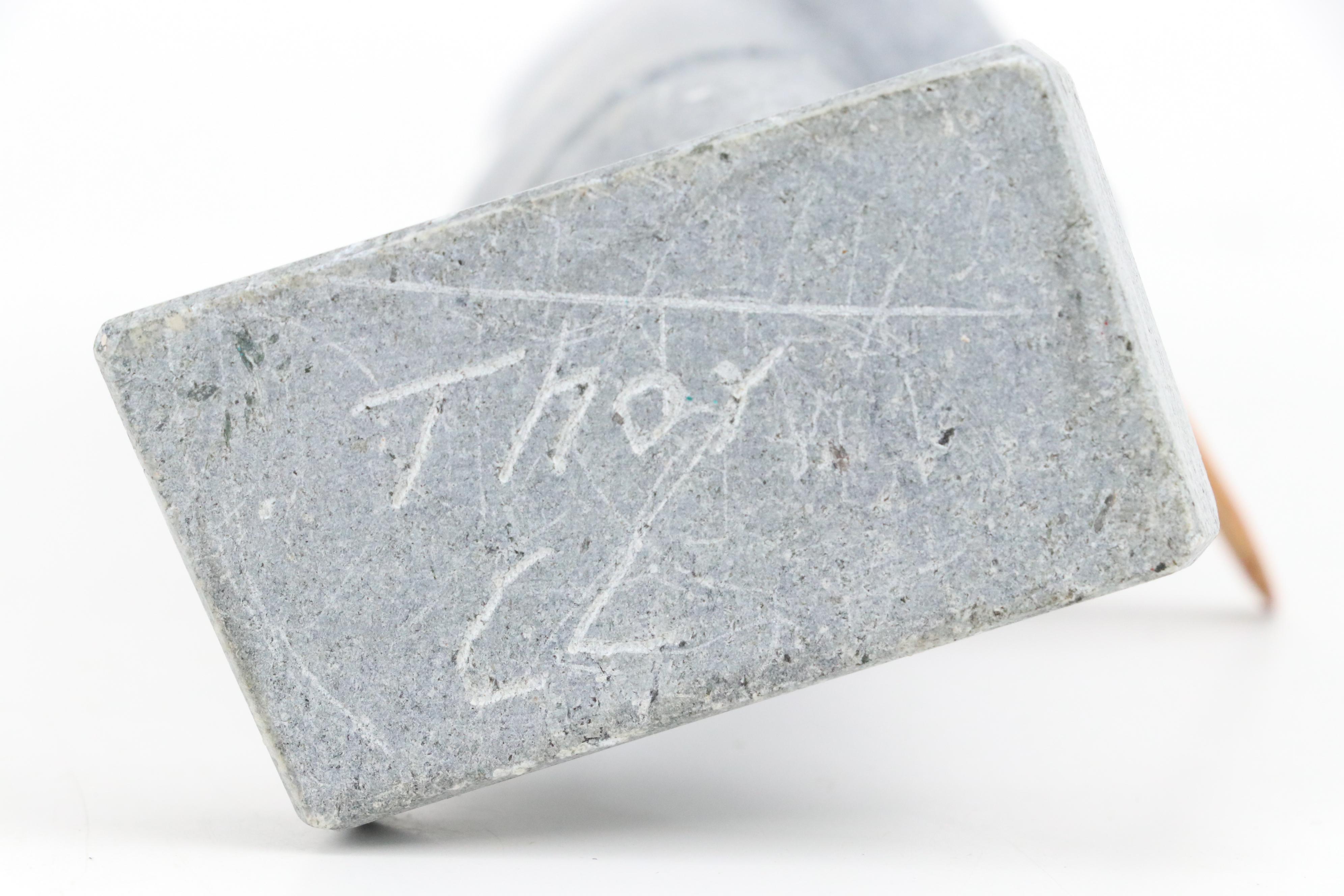 Greenland Hand-Carved Soapstone Hunter Figurines Attributed to Thor Klemmemsen