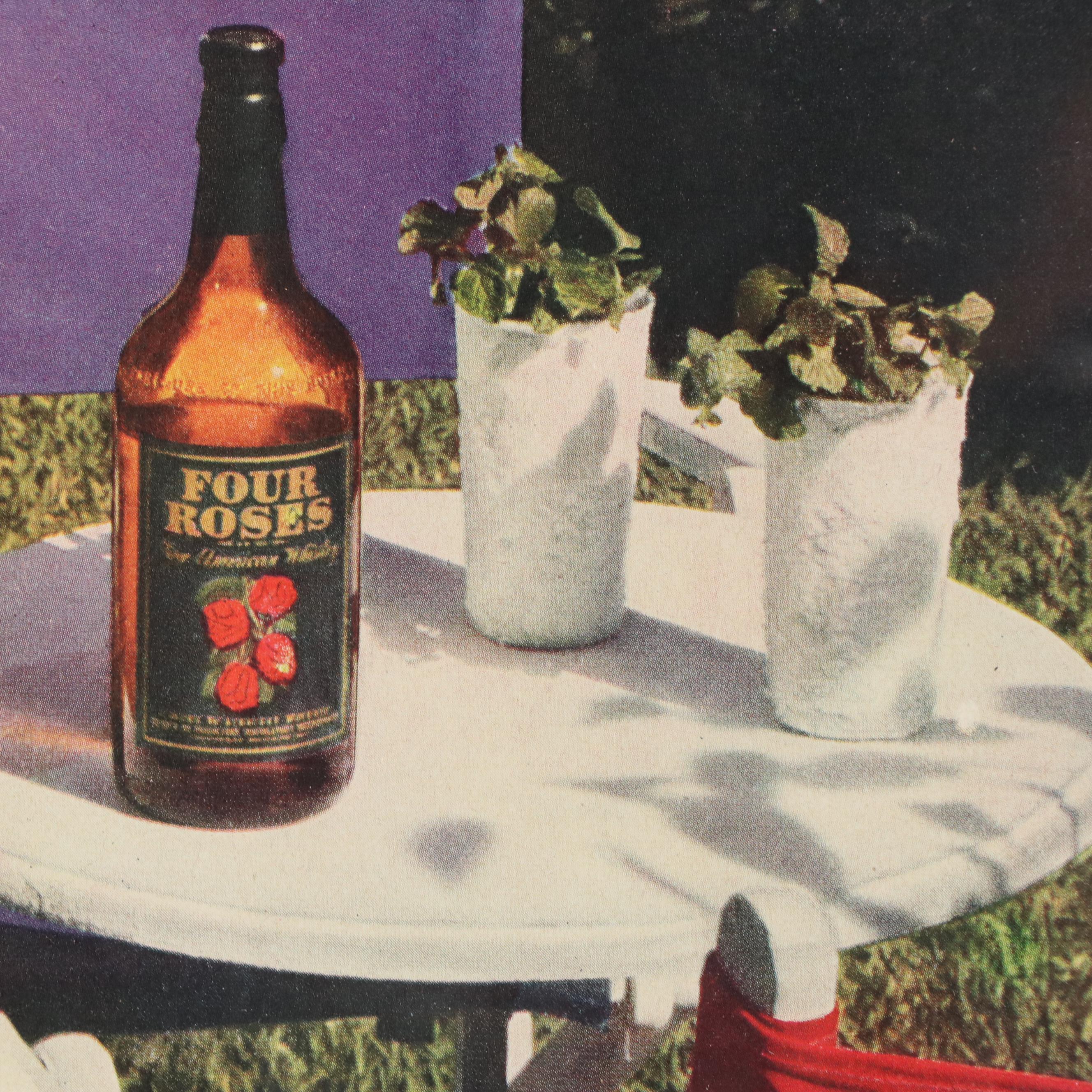Four Roses Bourbon Magazine Advertisements, Circa 1940s