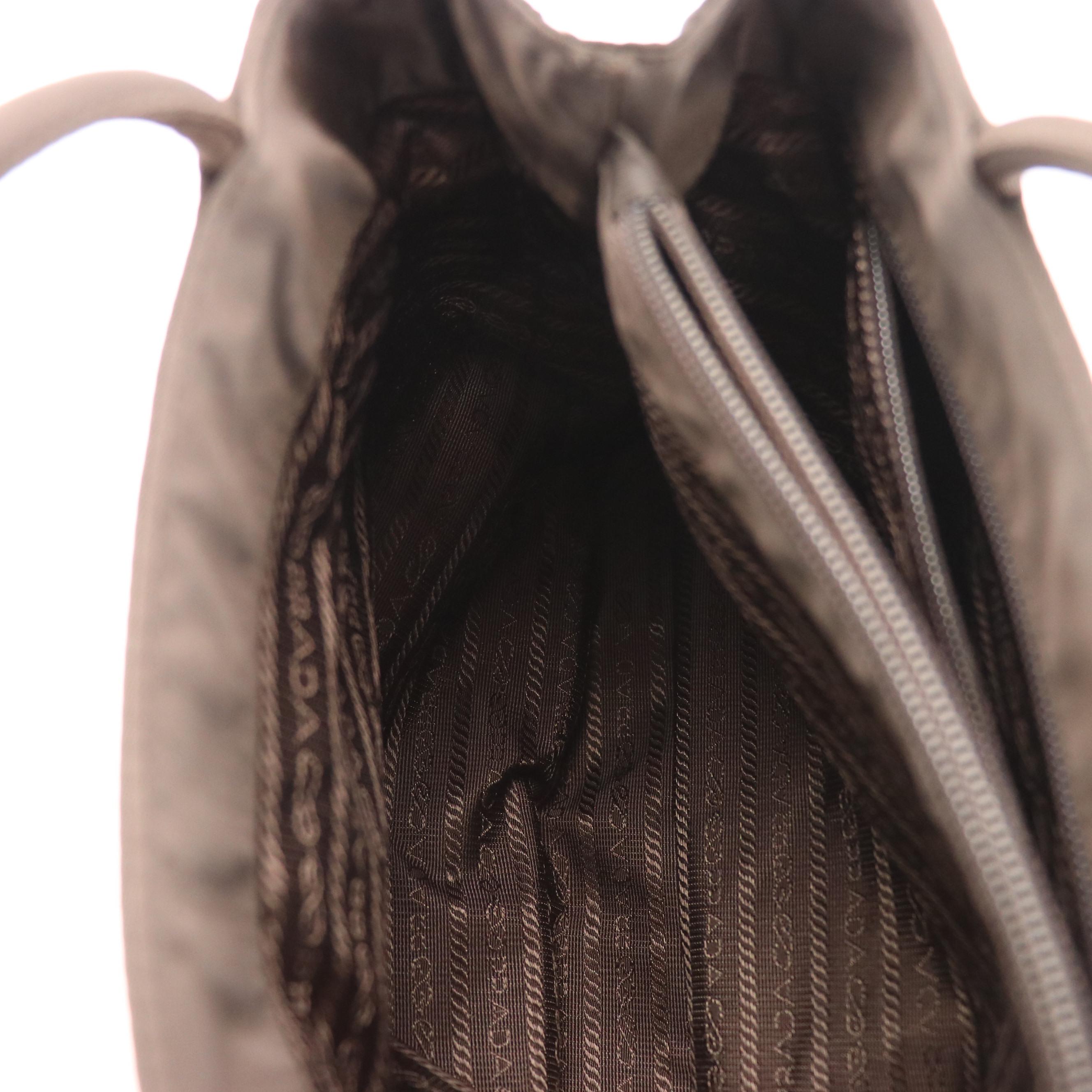Prada Small City Shopper Tote Bag in Brown Nylon Tessuto