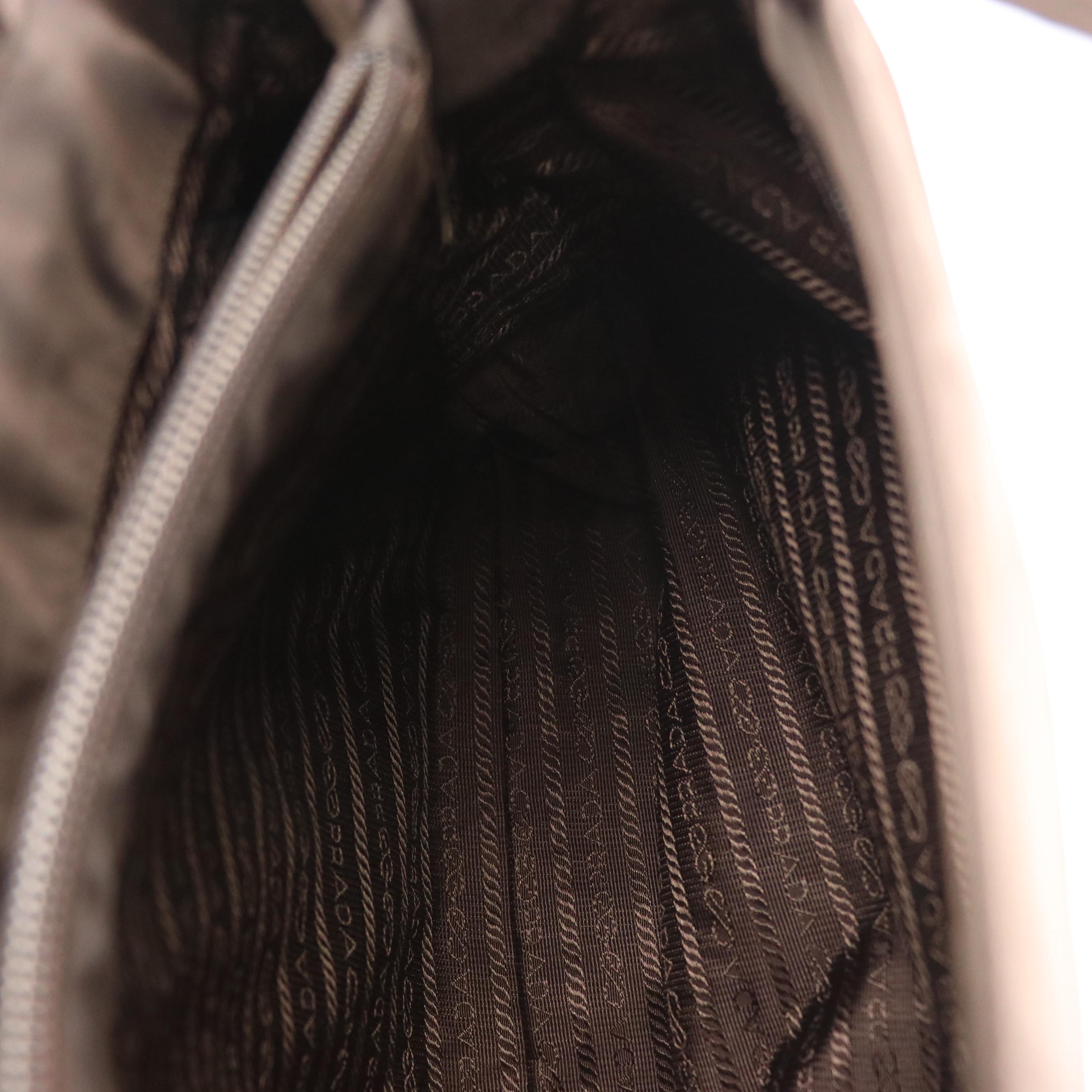 Prada Small City Shopper Tote Bag in Brown Nylon Tessuto