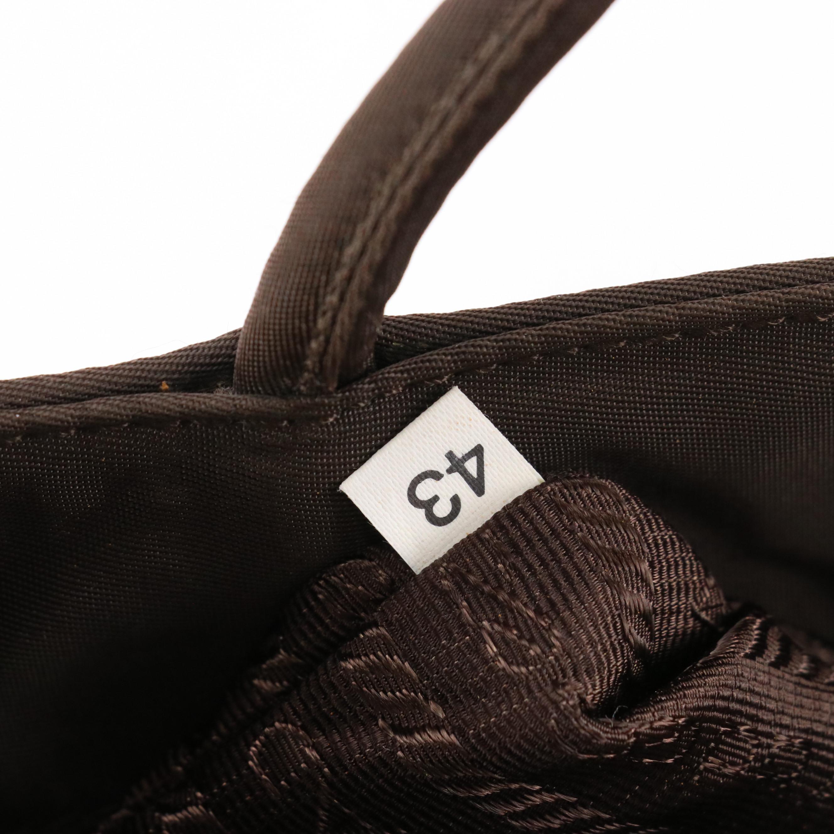 Prada Small City Shopper Tote Bag in Brown Nylon Tessuto