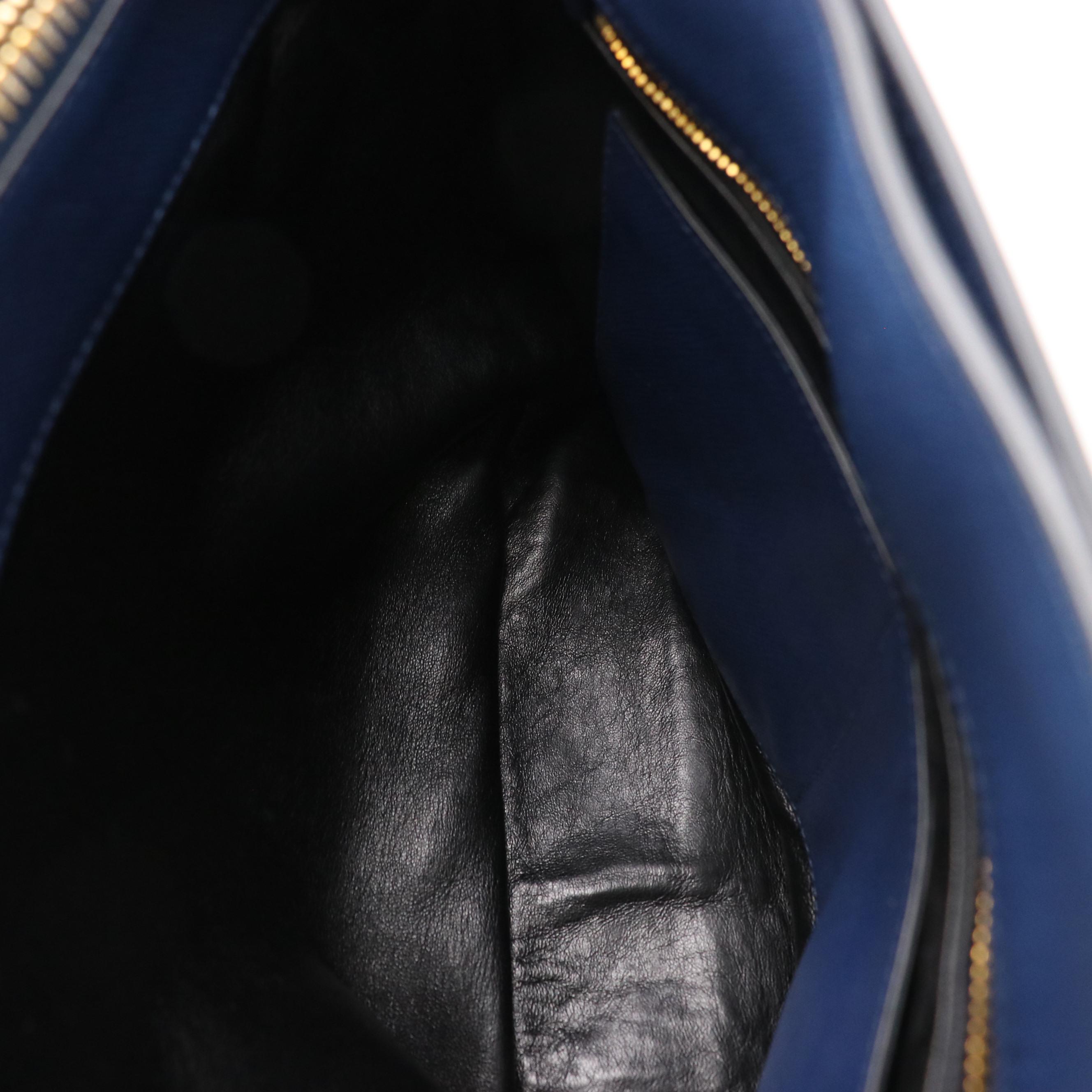 Prada Two-Way Tote in Soft Saffino Bluette Leather