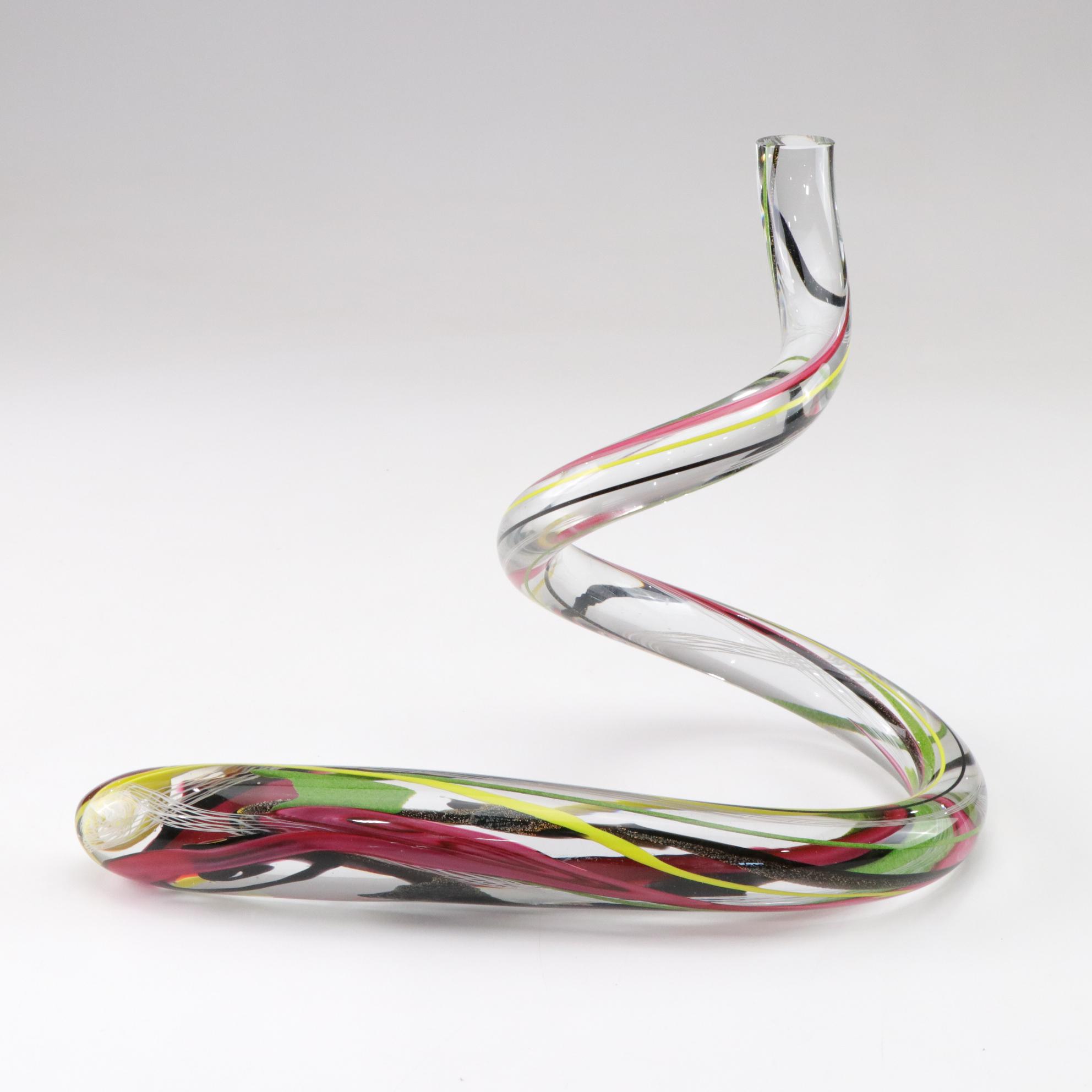 M. Chapman Free Form Studio Art Glass Sculpture