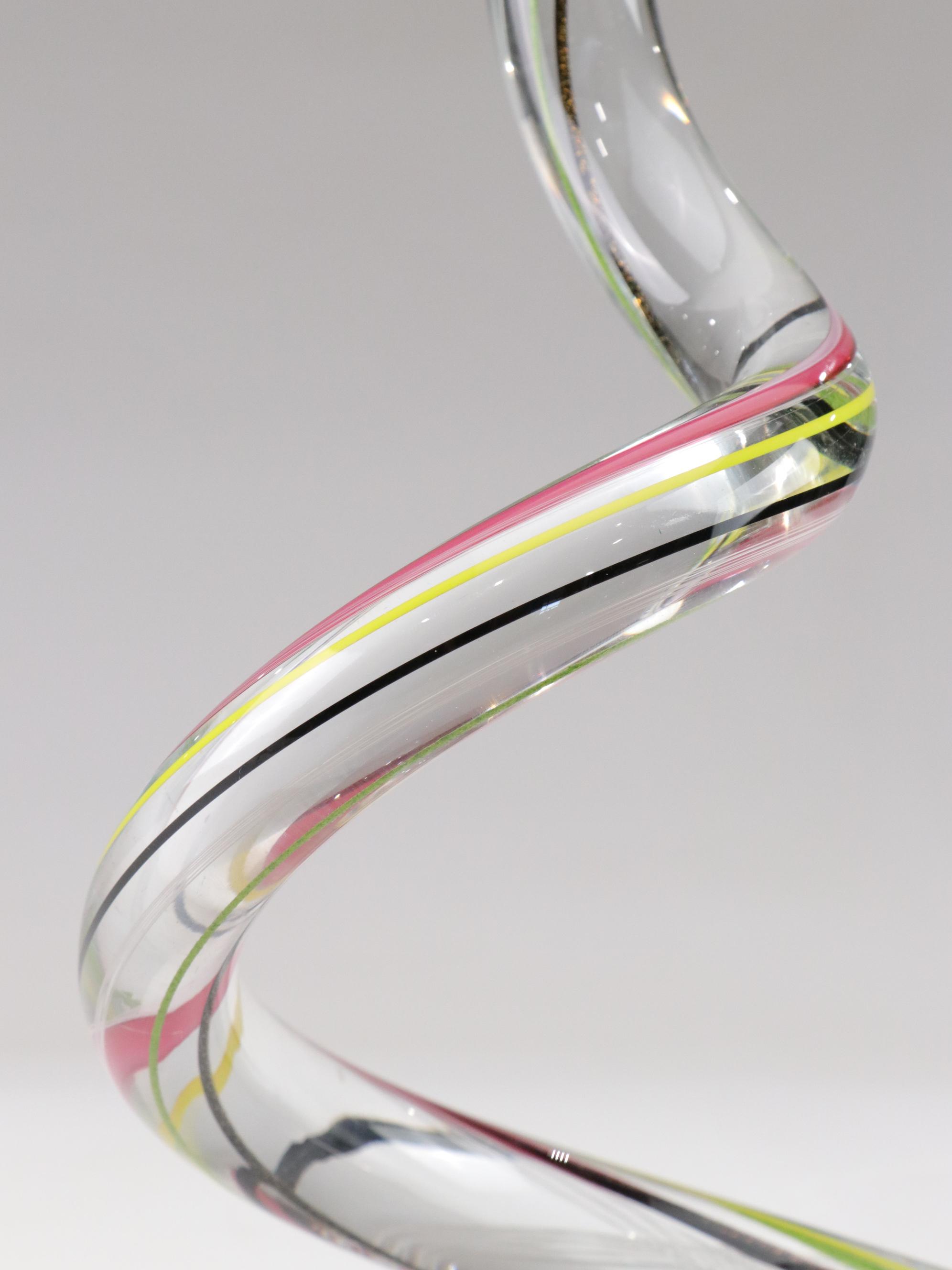 M. Chapman Free Form Studio Art Glass Sculpture