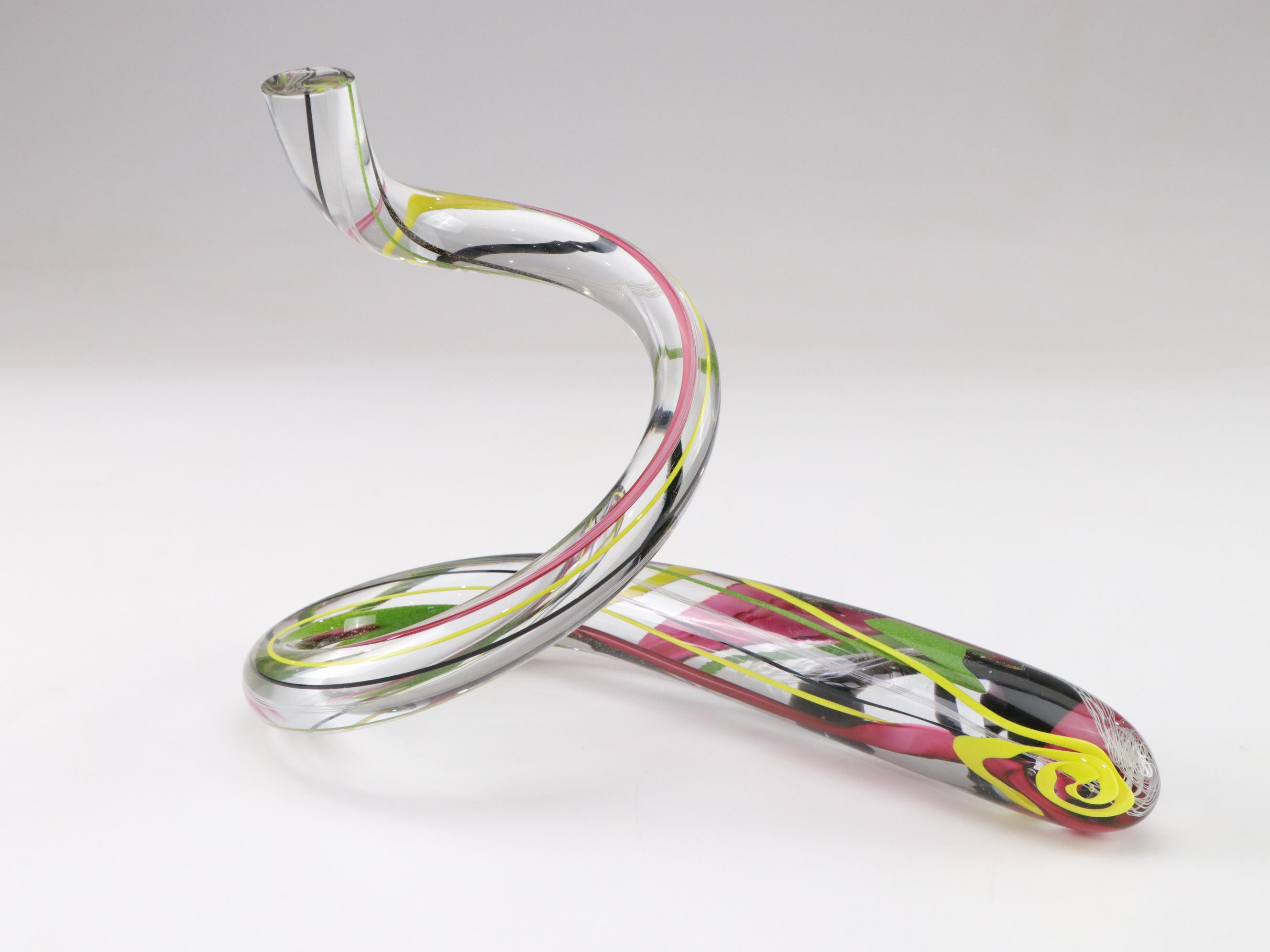M. Chapman Free Form Studio Art Glass Sculpture