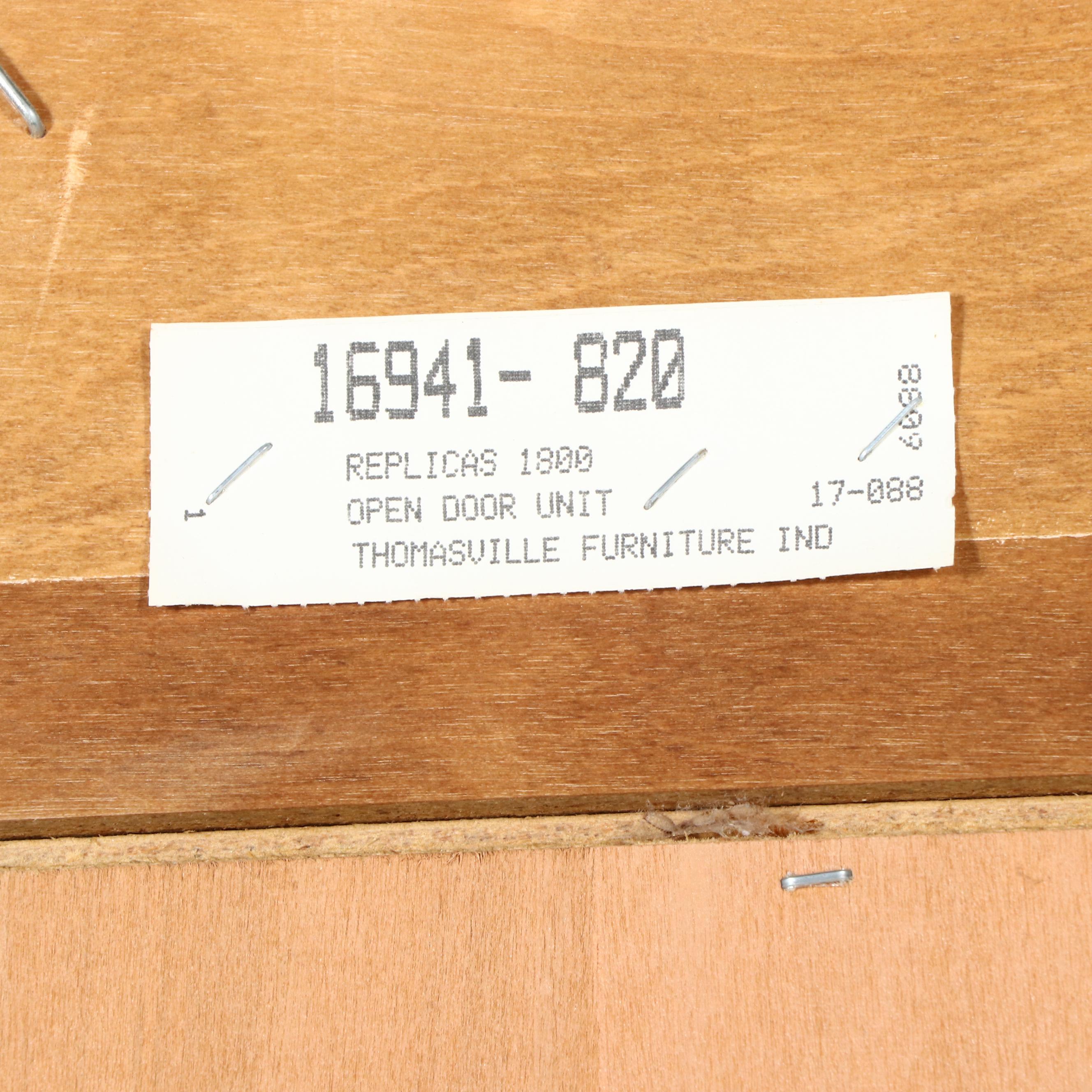 Thomasville Furniture Pine Illuminated Display Cabinet Pair