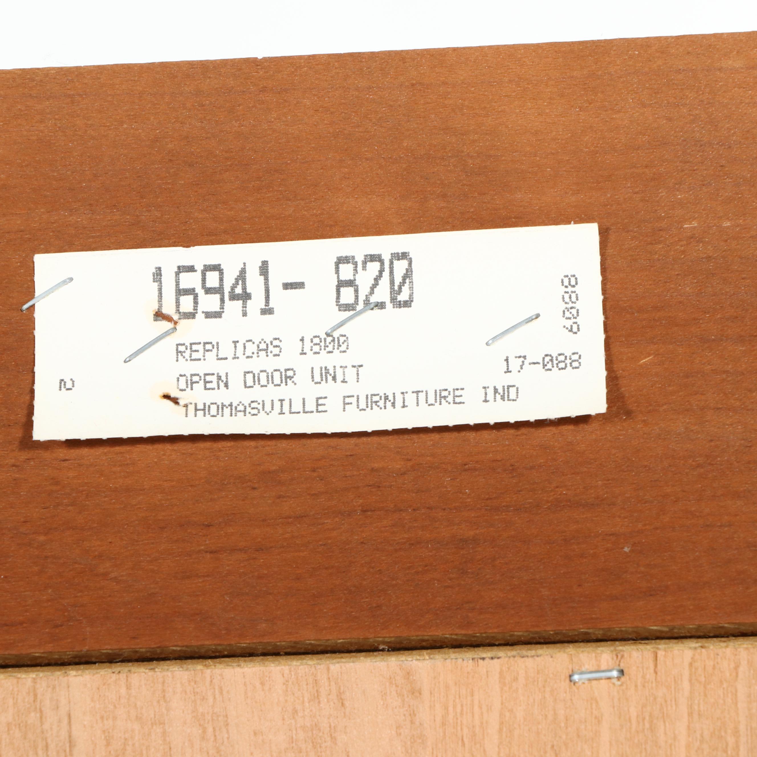 Thomasville Furniture Pine Illuminated Display Cabinet Pair